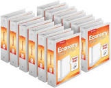 Cardinal 90651 EconomyValue ClearVue Round Ring Binder, 3 in, w o Packaging, White