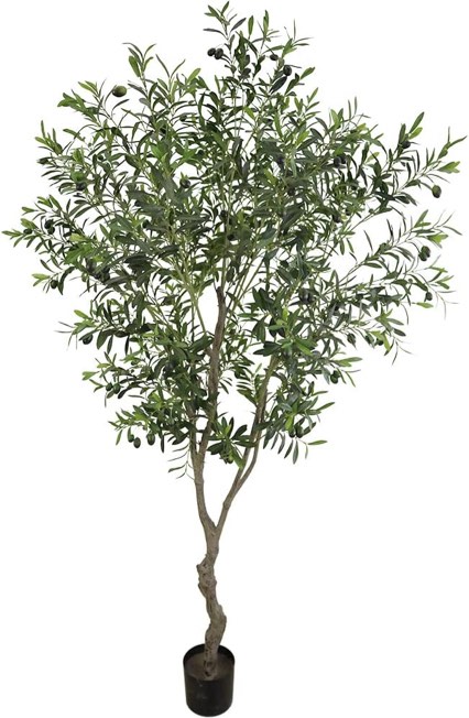 VIGGDA Artificial Tree Faux Olive Tree 7ft (82in,UV Protection 2289 Leaves) Tall Fake Olive Plant in Pot Fake Silk Tree Faux Plants Indoor