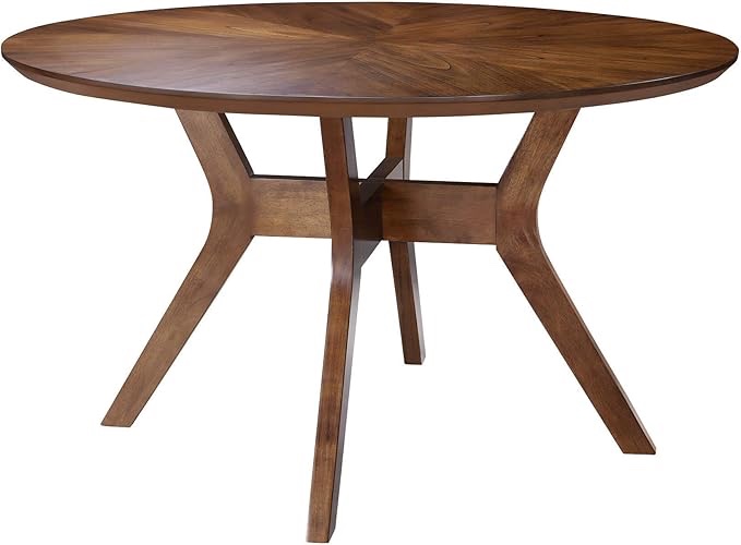 LALUZ Round Dining Table, 52" L 52" W 30" H, Wood