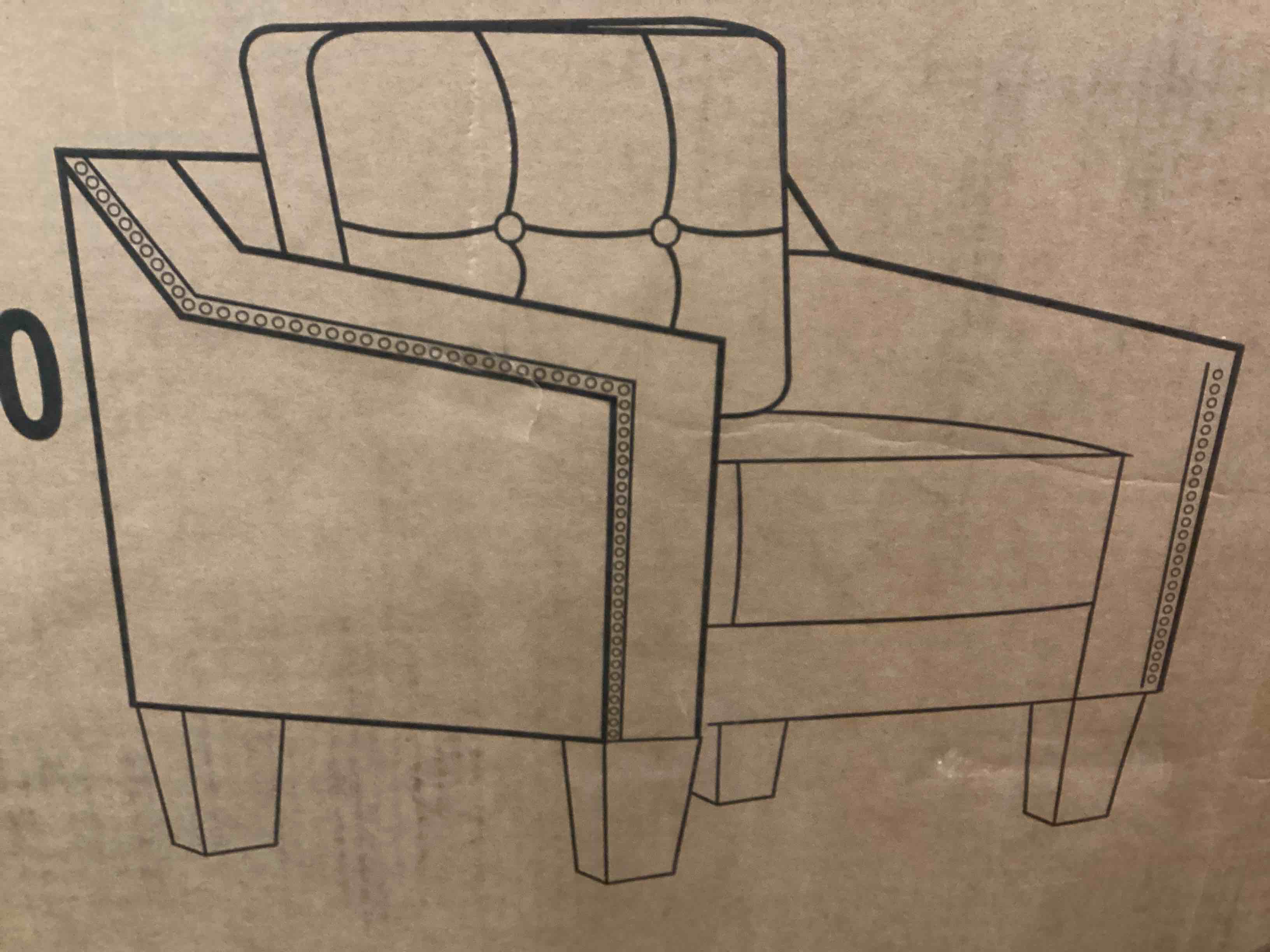 9576T-20-44 Gold And Beige Accent Armchair