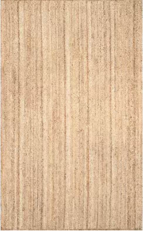 Rigo Chunky Loop Natural Jute Tan 6 ft. x 9 ft. Farmhouse