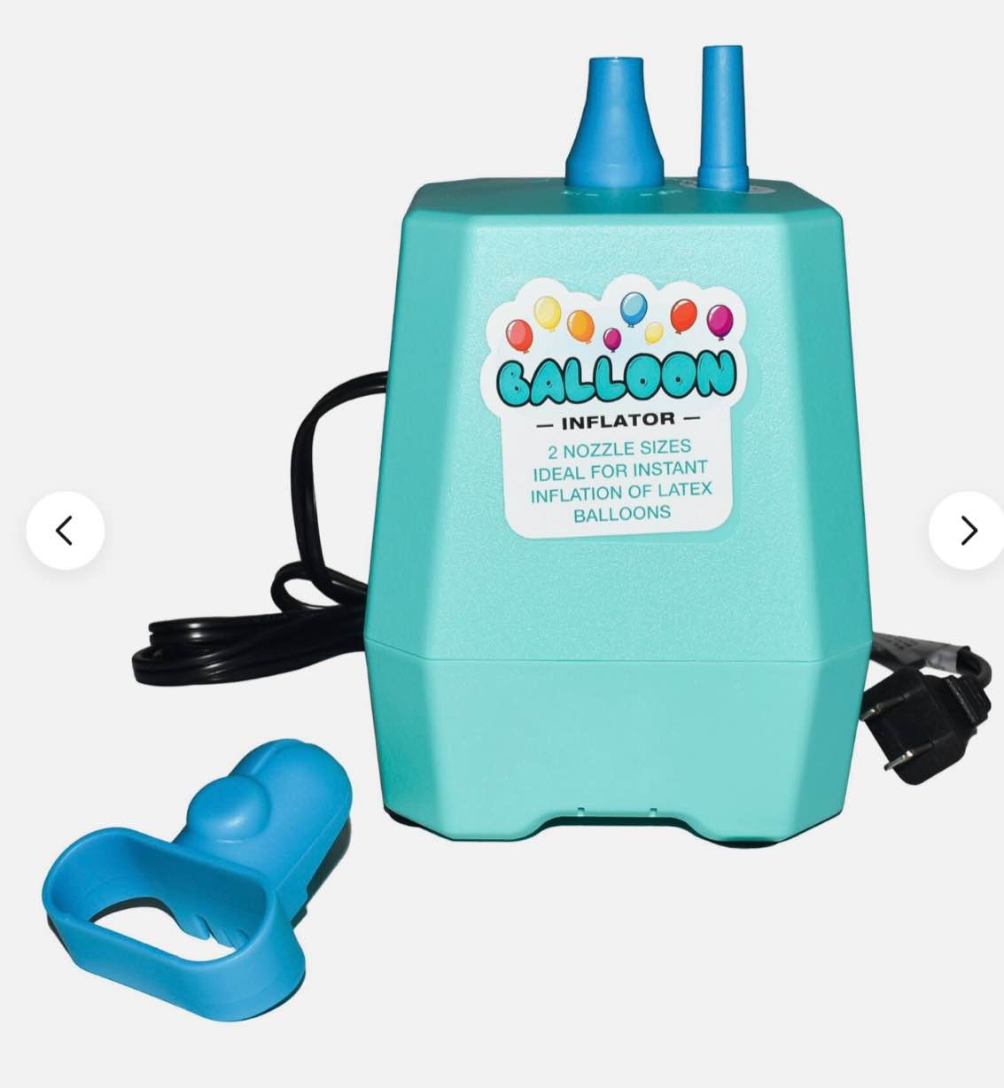 Way to Celebrate Party Electric Plastic Balloon Inflator with Balloon Knotter