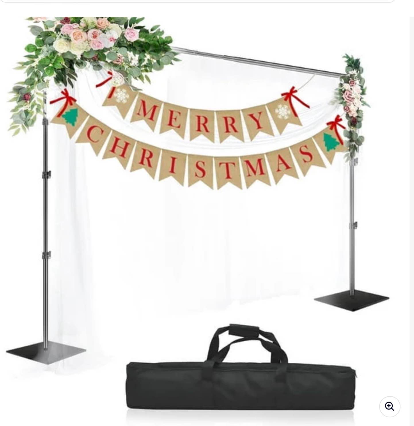 EMART Heavy Duty Backdrop Stand 8.5x10ft(HxW) Adjustable Background Support System Kit with Steel Base for Photography, Photo Backdrop Stand for Parties Birthday Video Studio - Black