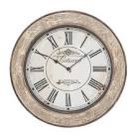 DecMode 24  Cream Wood Distressed Wall Clock