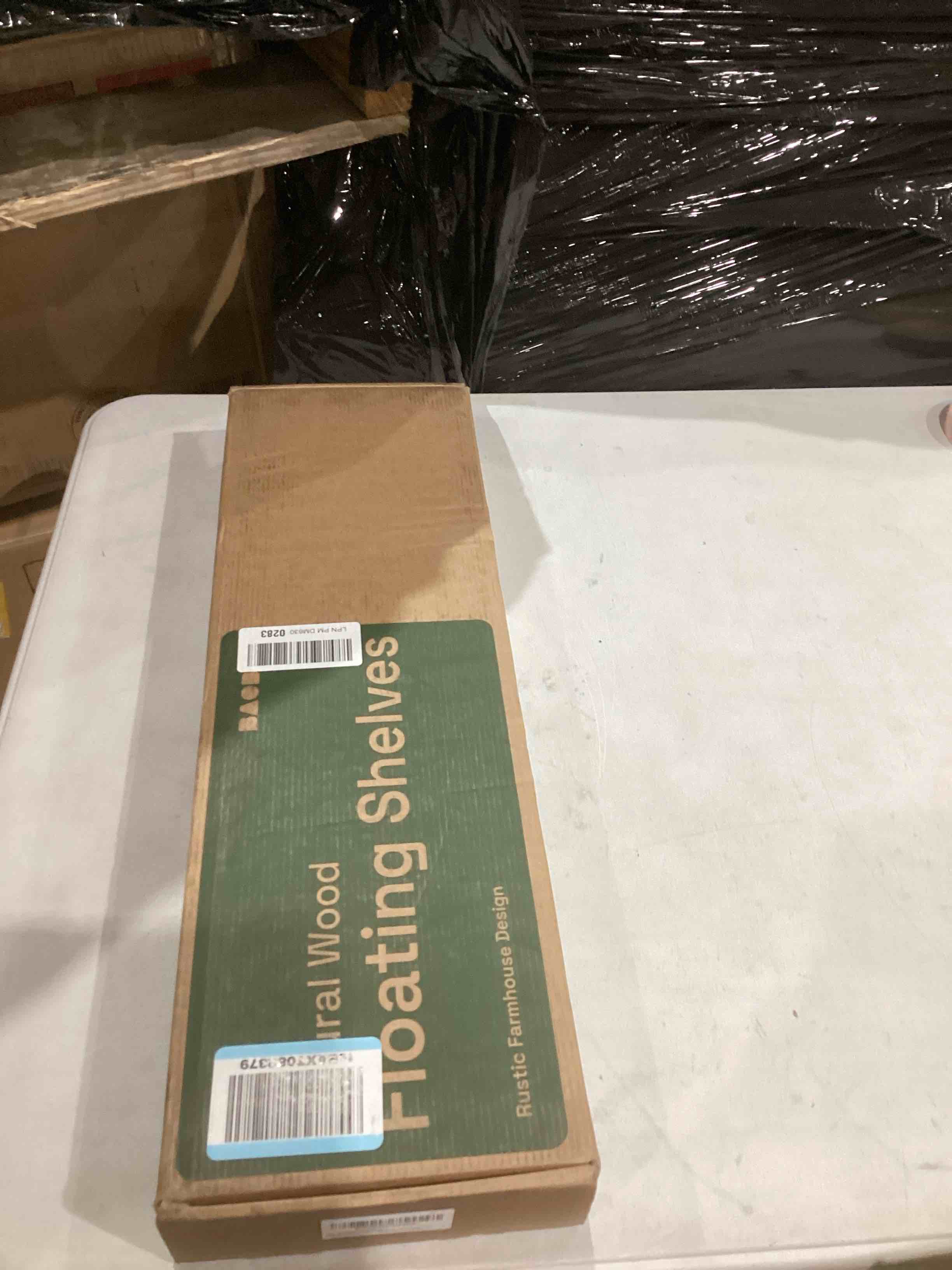 BAOBAB WORKSHOP Wood Floating Shelves Set of 2 - Rustic Shelf 24 inch - Floating Shelf for Wall Mounted - Wide Wooden Wall Shelves for Living Room Bedroom Kitchen Bathroom - Walnut - 24D x 6.7W