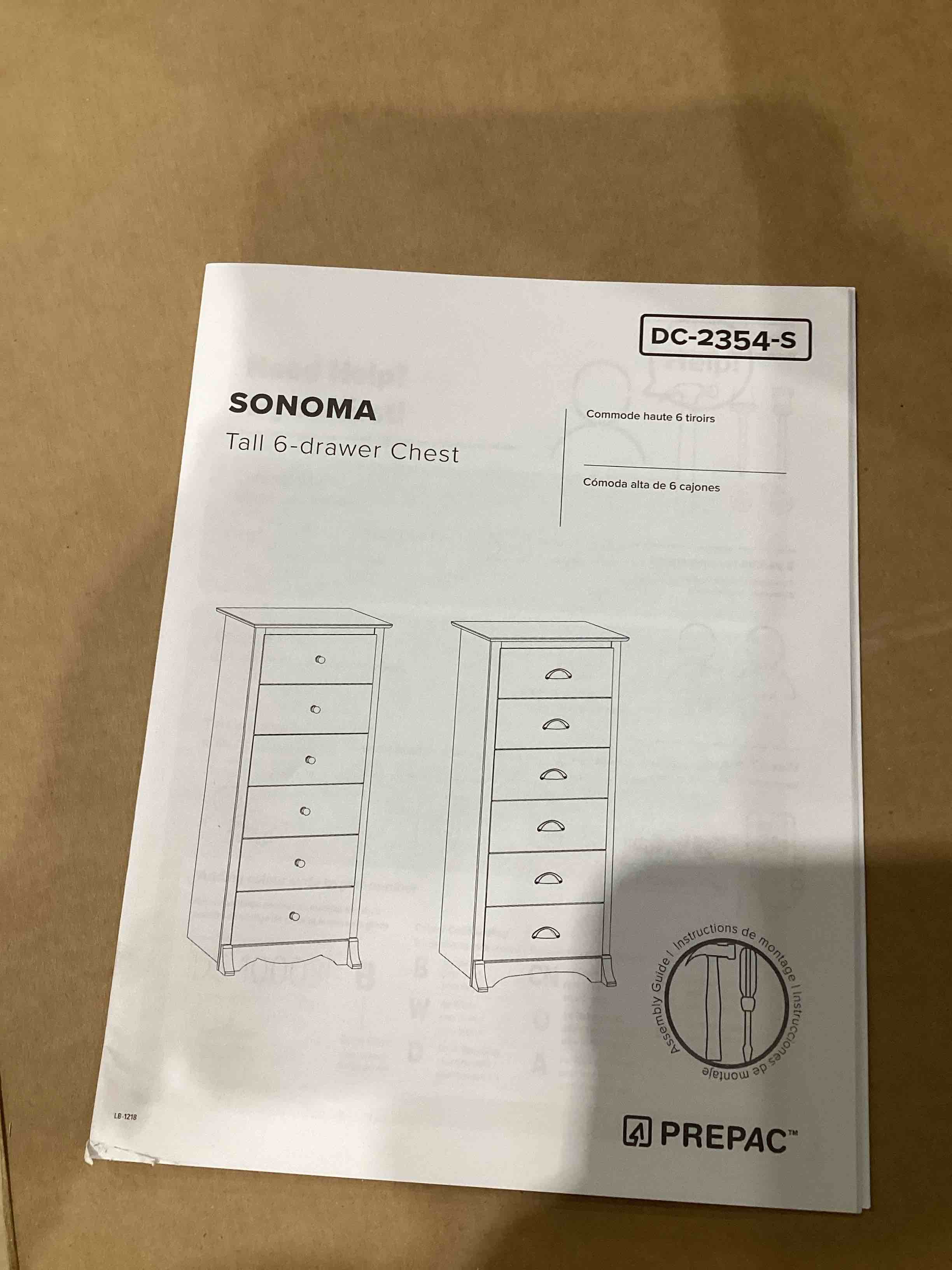 tall 6drawer chest 