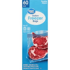 great value double zipper 60 bags