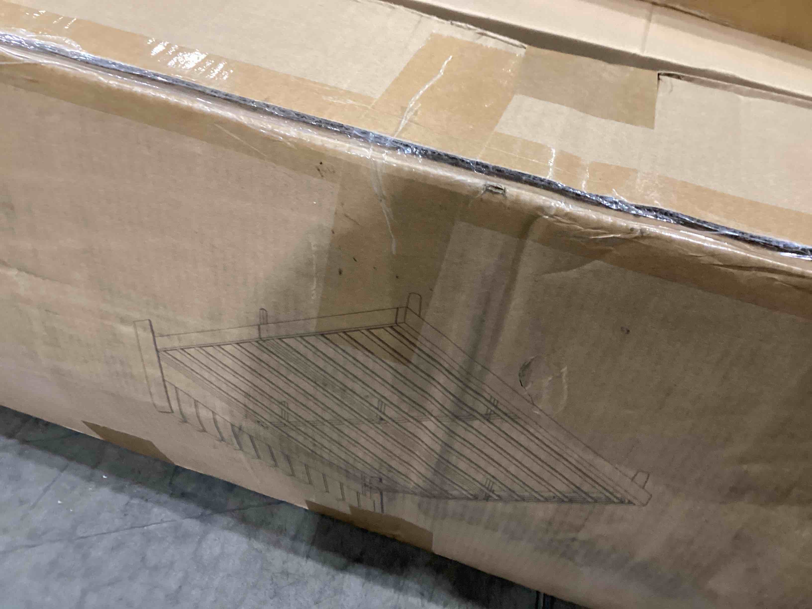 Jocisland King Size Bed Frame Upholstered Bed Frame King Platform Bed with Wingback