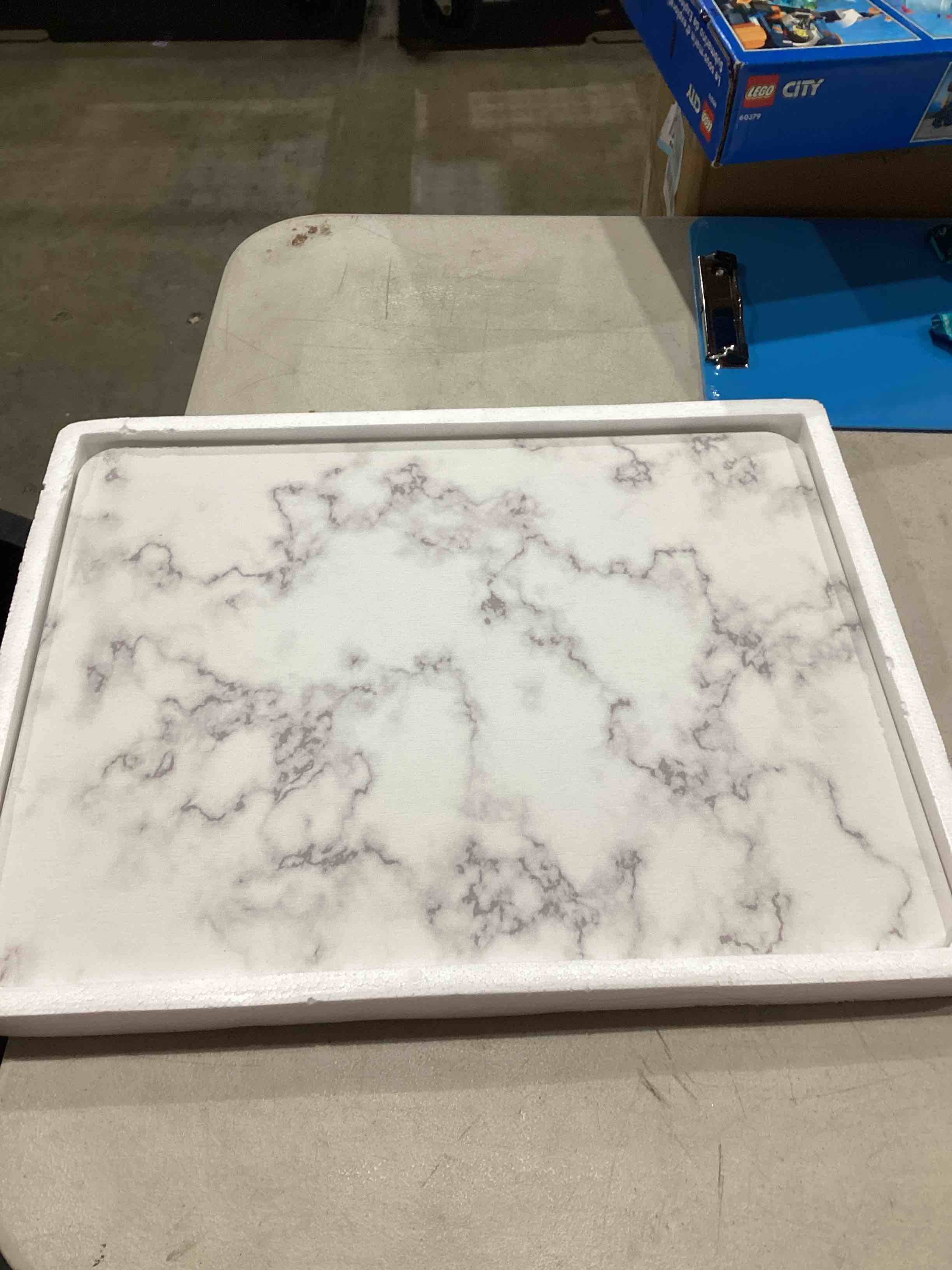 Quick Dry Stone Drying Mat for Kitchen Counter, Water-Absorbent Diatomaceous Dish Drying Mats, Multi-Purpose Stone Drying Tray for Cups Dishes Bottles, Pearl White-Marble 