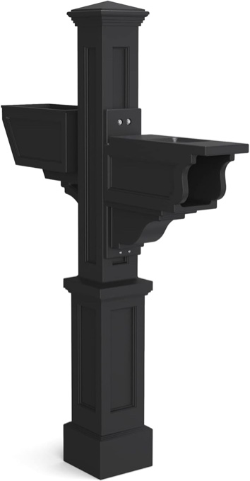 *missing pieces*Mayne Posts Mayne Paper Holder & Planter Combo, Black