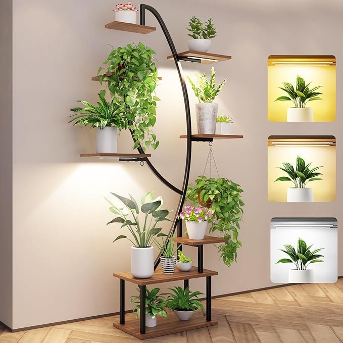 Zekoled Plant Stand With Grow Light