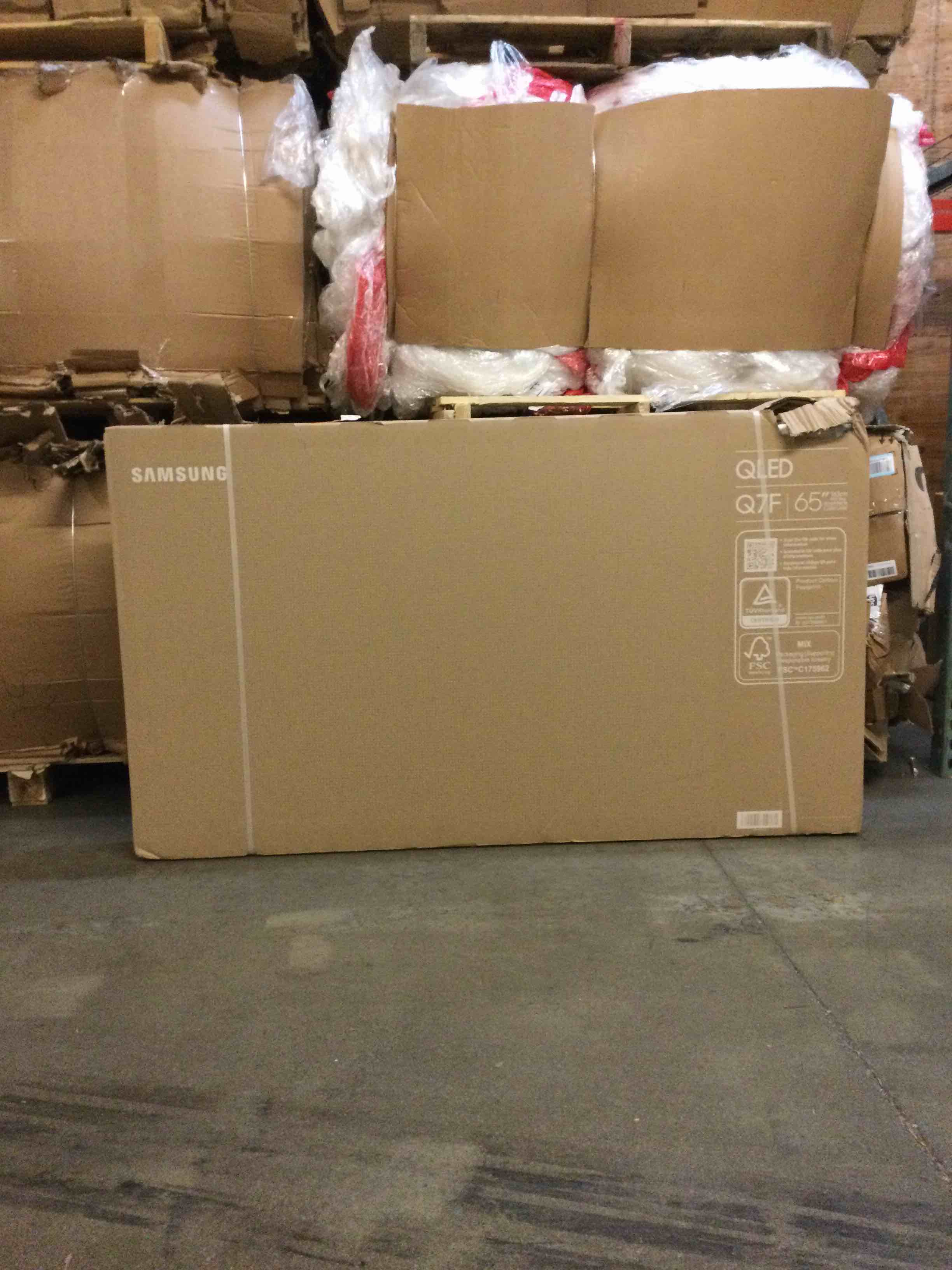 Condition photo showing Good Condition for Samsung 65-Inch Class QLED Q7F Series Samsung Vision AI Smart TV (2025 Model, 65Q7F) Quantum HDR, Object Tracking Sound Lite, Q4 AI Gen1 Processor, 4K upscaling, Gaming Hub, Alexa Built-in