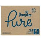 pampers pure diapers size 5  132 count 