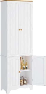 Tall Double Pantry White