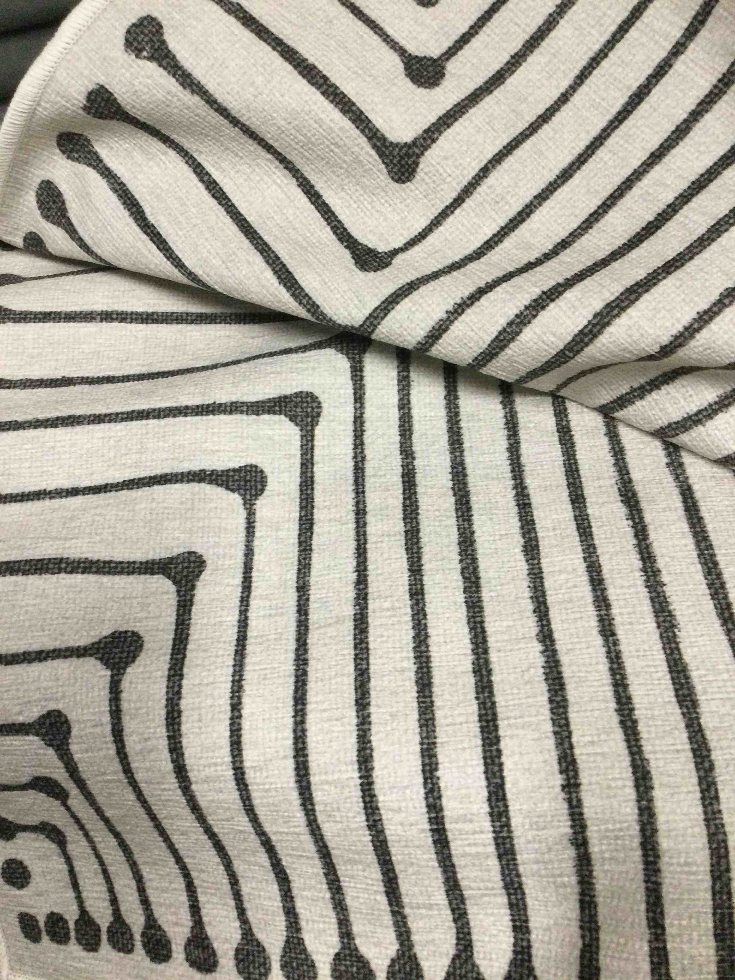 Area Rug Abstract Black and white with under pad