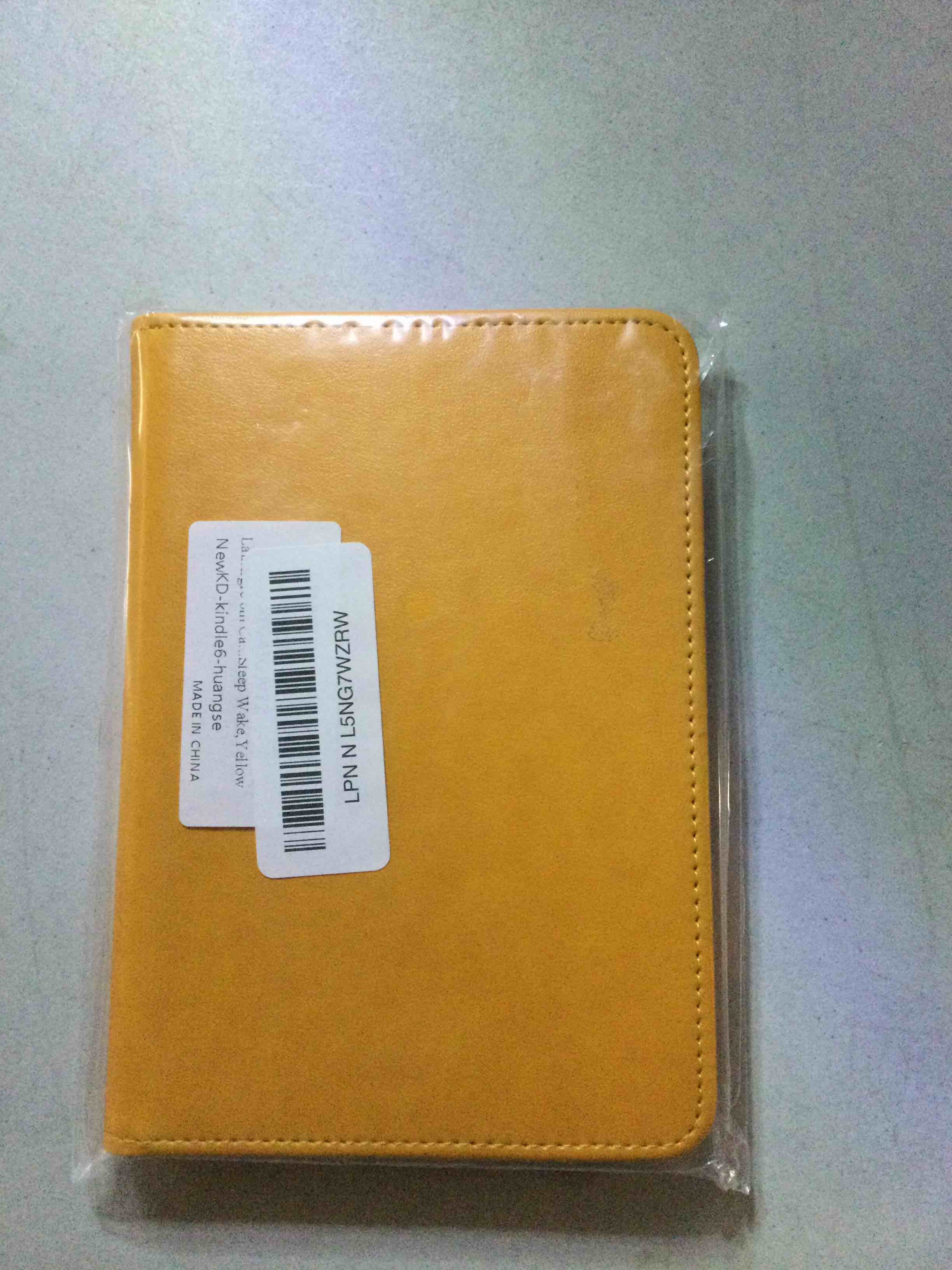 lainergie 6in case with hand strap and stand,incompatible with old version, durable synthetic leather cover with auto sleep wake,yellow