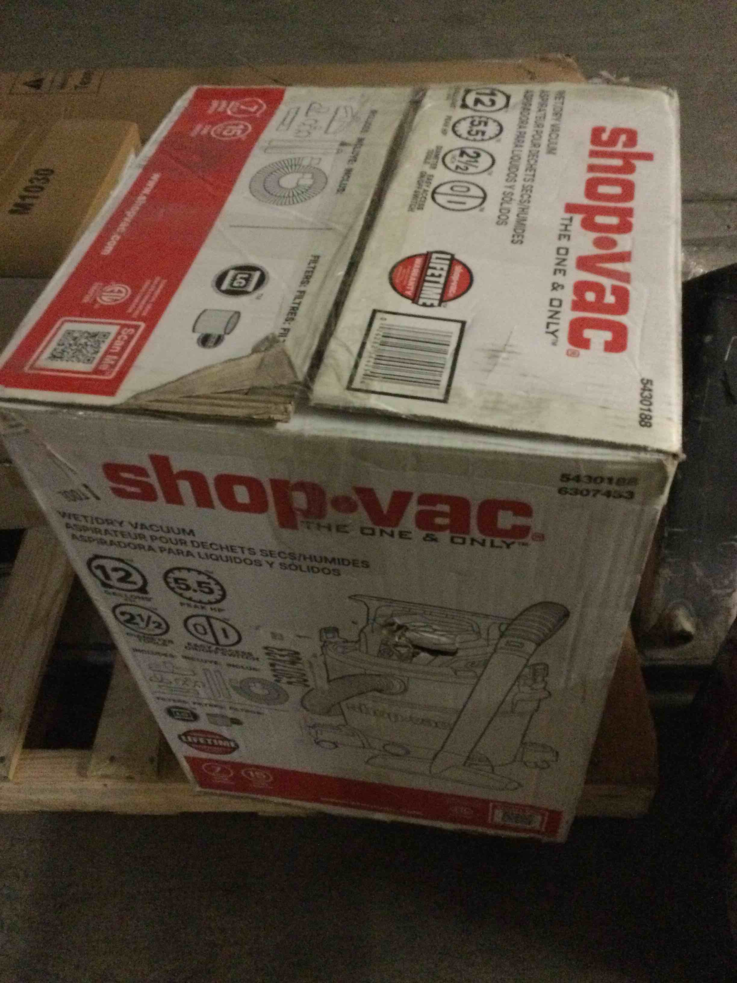 Condition photo showing Good Condition for Shop Vac 12 gallon 5.5HP 