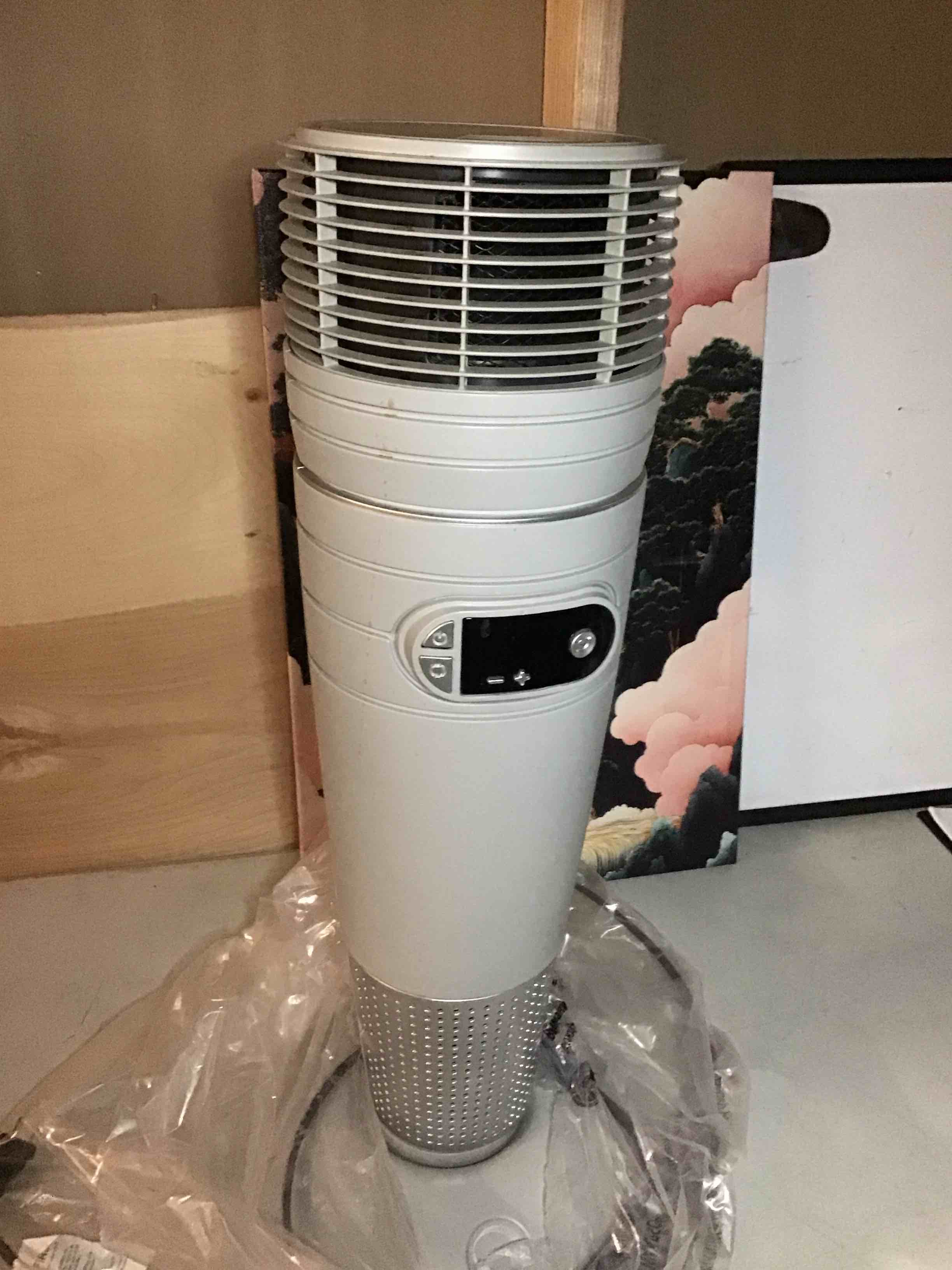 Condition photo showing As Is for Lasko Full-Circle Warmth Ceramic Heater with Remote Control, 6462, Gray