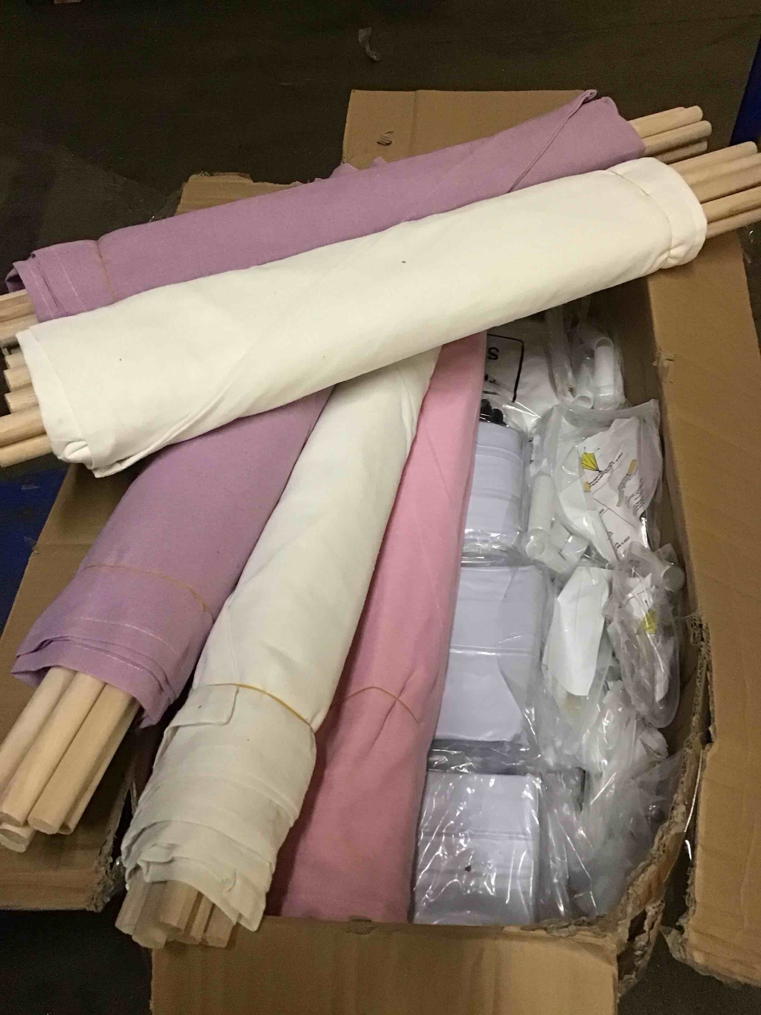 Condition photo showing Good Condition for 6 Pack Sleepovers Teepee Tent for Kids Bulk with Mattress Sheet Light,Natural Cotton Washable Indoor Play Tent for Birthday Slumber Party Girls Boys Pajama Movie Night Supplies(Pink, Purple, White)