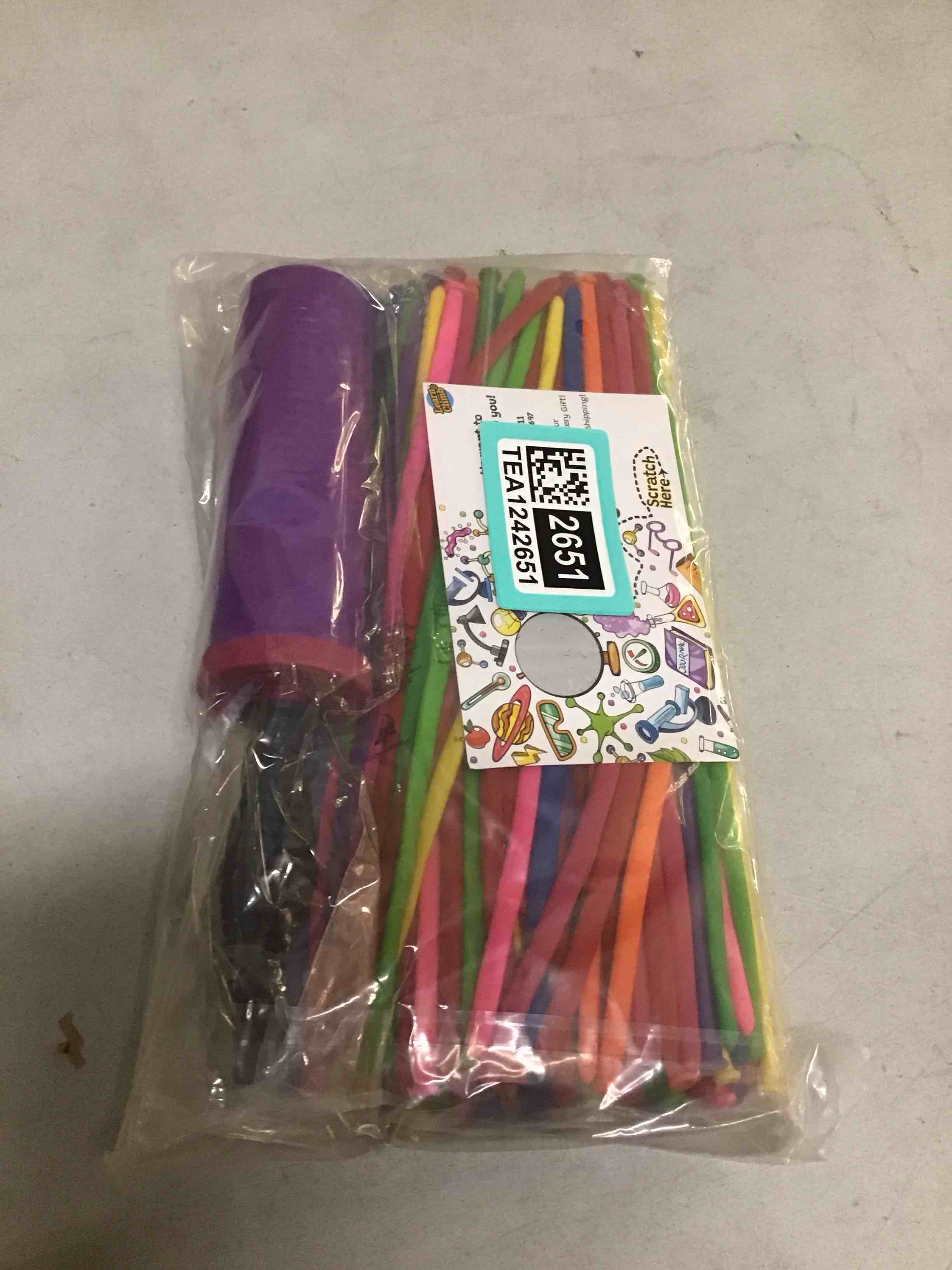 Condition photo showing New/Like New for 100 Twisting Balloons with Hand Pump- Double Action Pump for sculpting balloon animals. Premium balloons.