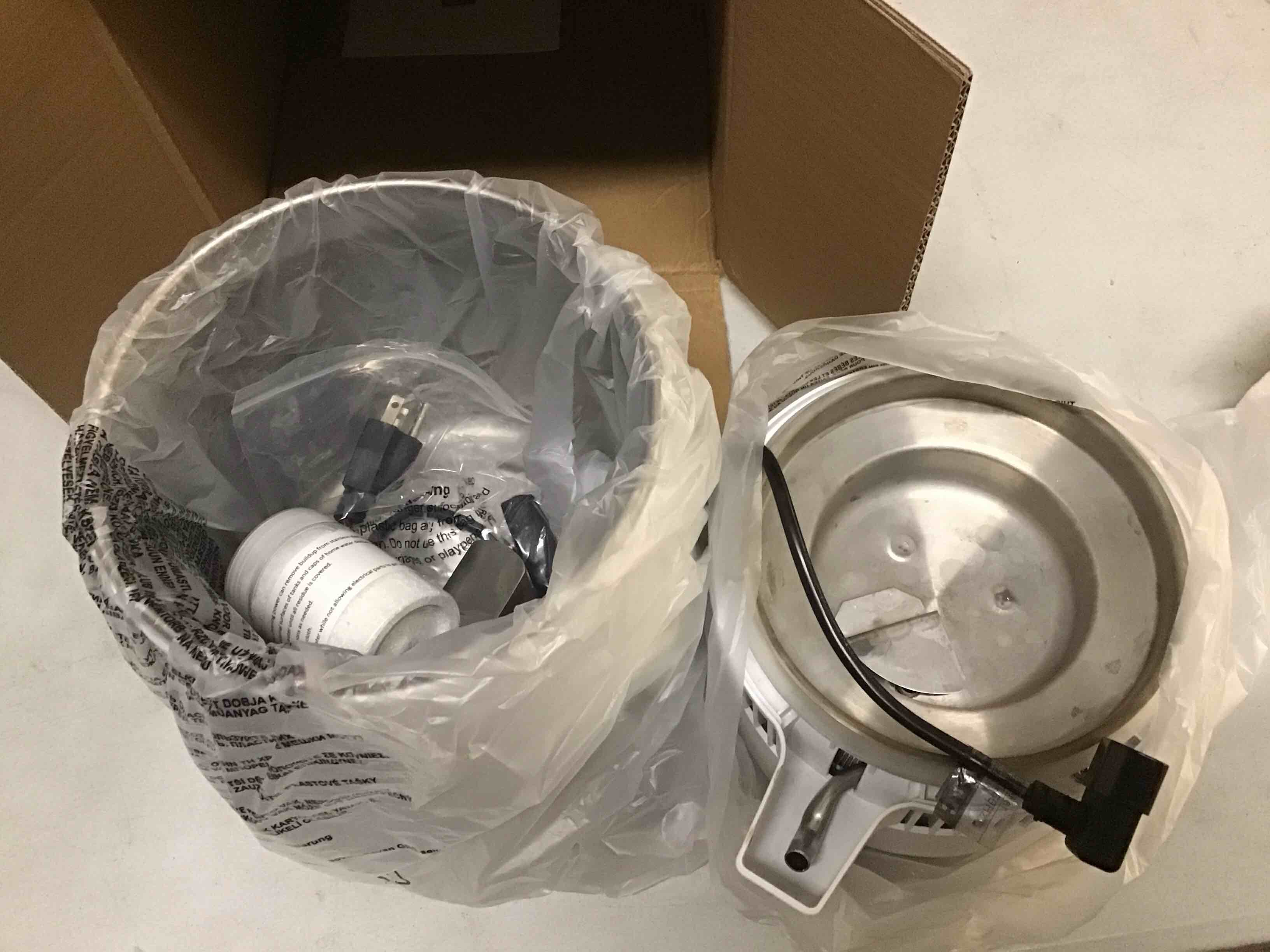 Condition photo showing As Is for CO-Z Distilled Water Maker, 1 Gallon Water Distiller, 4L Home Countertop Water Distiller Machine, Table Desktop Water Distill Distilling Purifier Purification Filter, Home Pure Clean Water Device White-750W