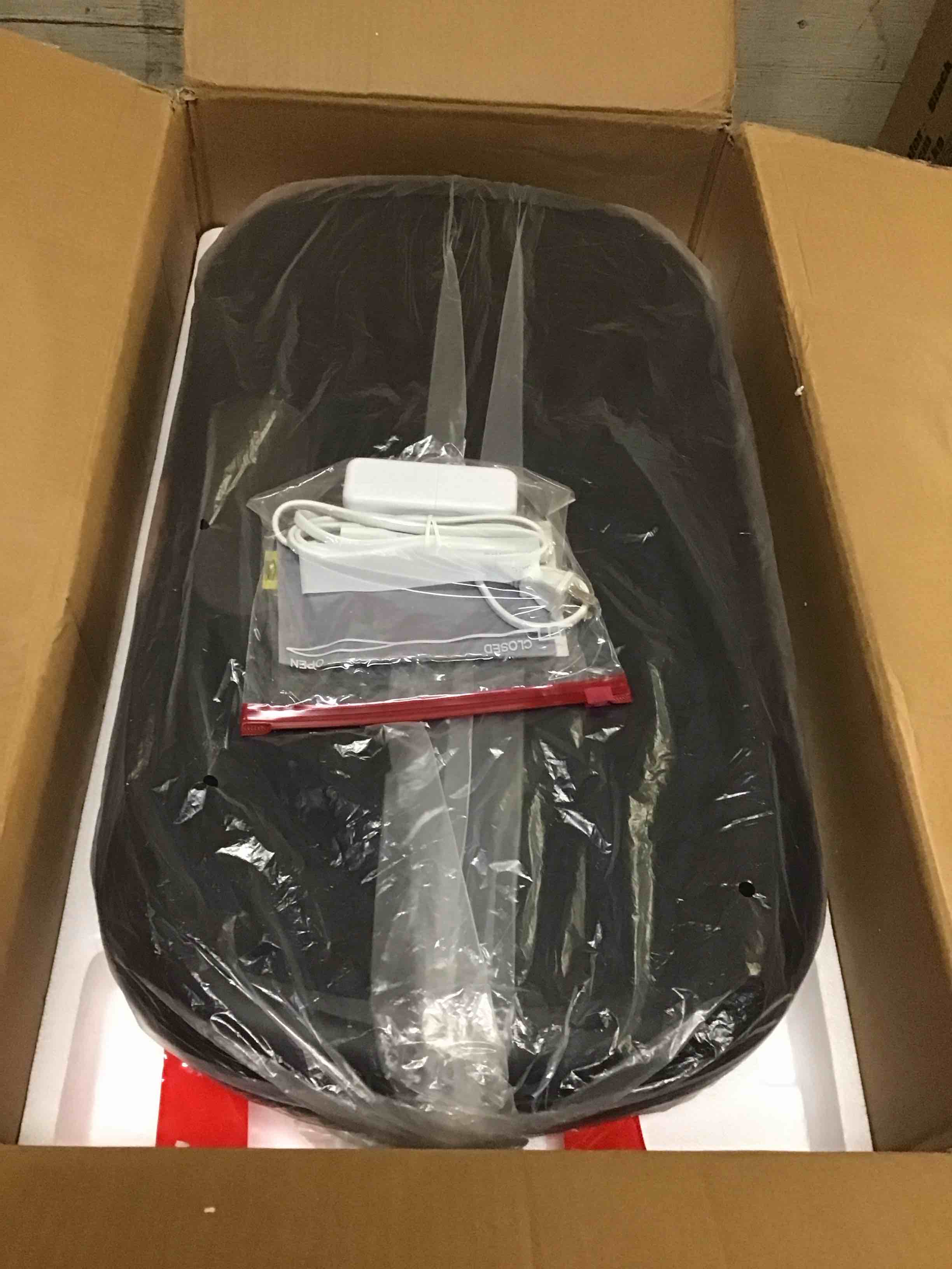 Condition photo showing As Is for MERACH Vibration Plate Exercise Machine, Vibration Plate 440 Lbs Capacity, Bluetooth and Silicone Pedal, Stimulate Deep Fat, Vibration Plate for Lymphatic Drainage, Vibrating for Weight Loss Black