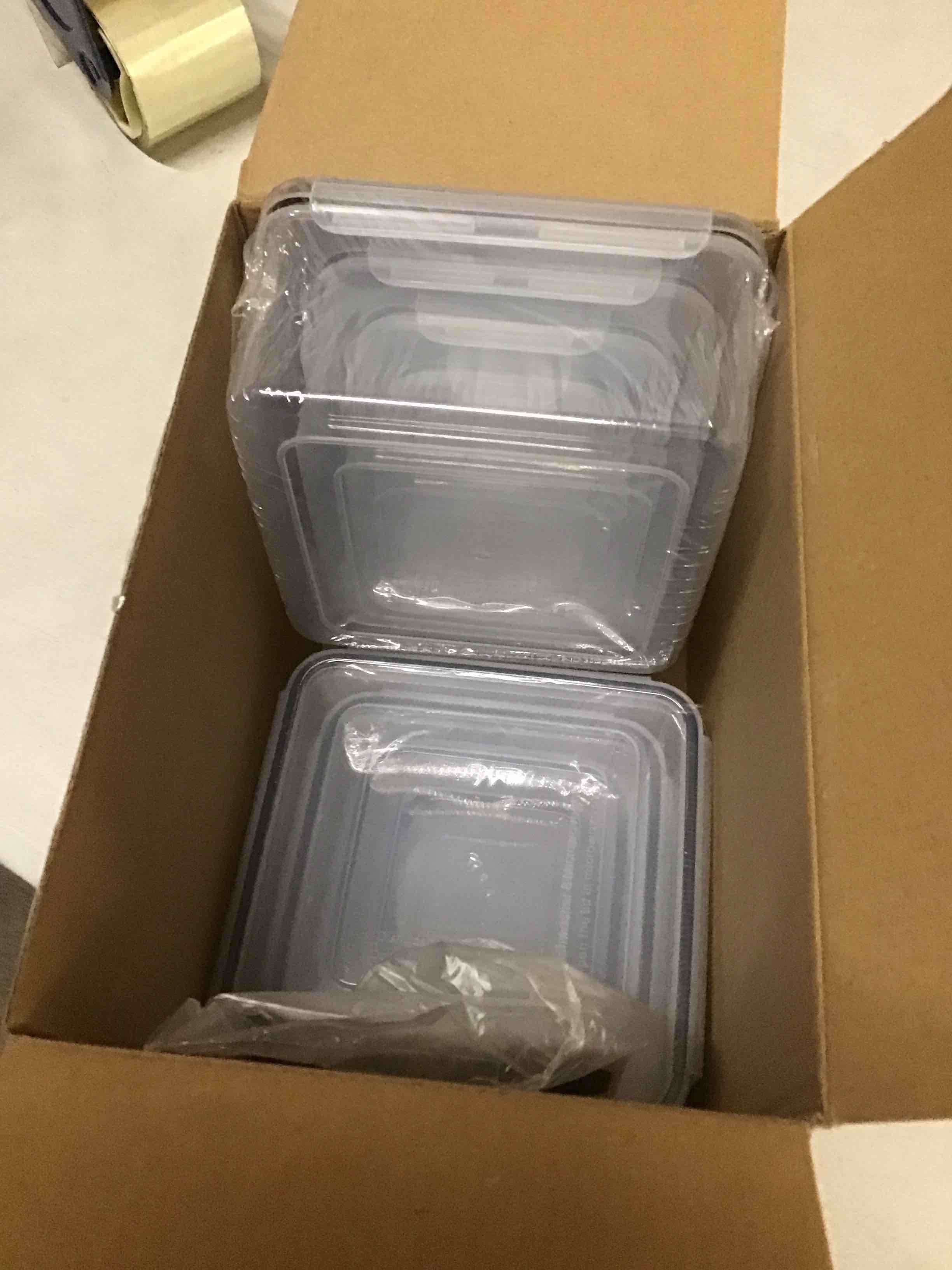 Condition photo showing As Is for 40 PCS Food Storage Containers with Lids Airtight (20 Containers & 20 Lids) - Plastic Food Containers for Kitchen Storage Reusable BPA-Free Leakproof Meal Prep Container with Labels & Pen 20 Pack