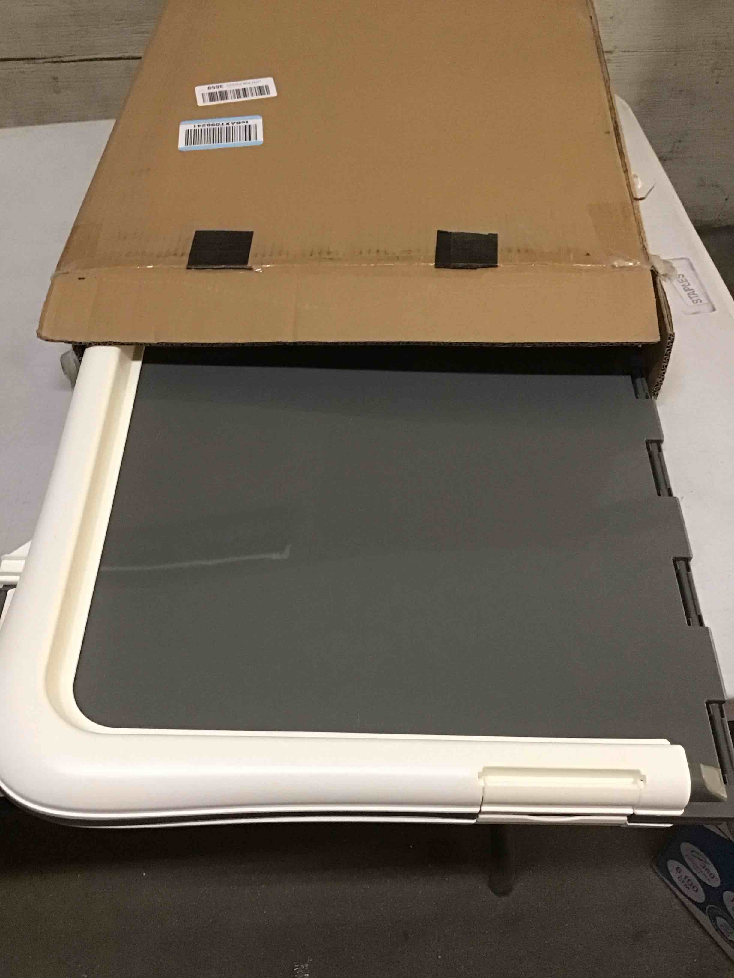 Condition photo showing Good Condition for Amazon Basics Dog Training Pad Holder, Secured Latches, Extra Thick and Non-Slip, Recycled Plastic, 28 x 34 inch, L, White and Charcoal 28'' X 34''