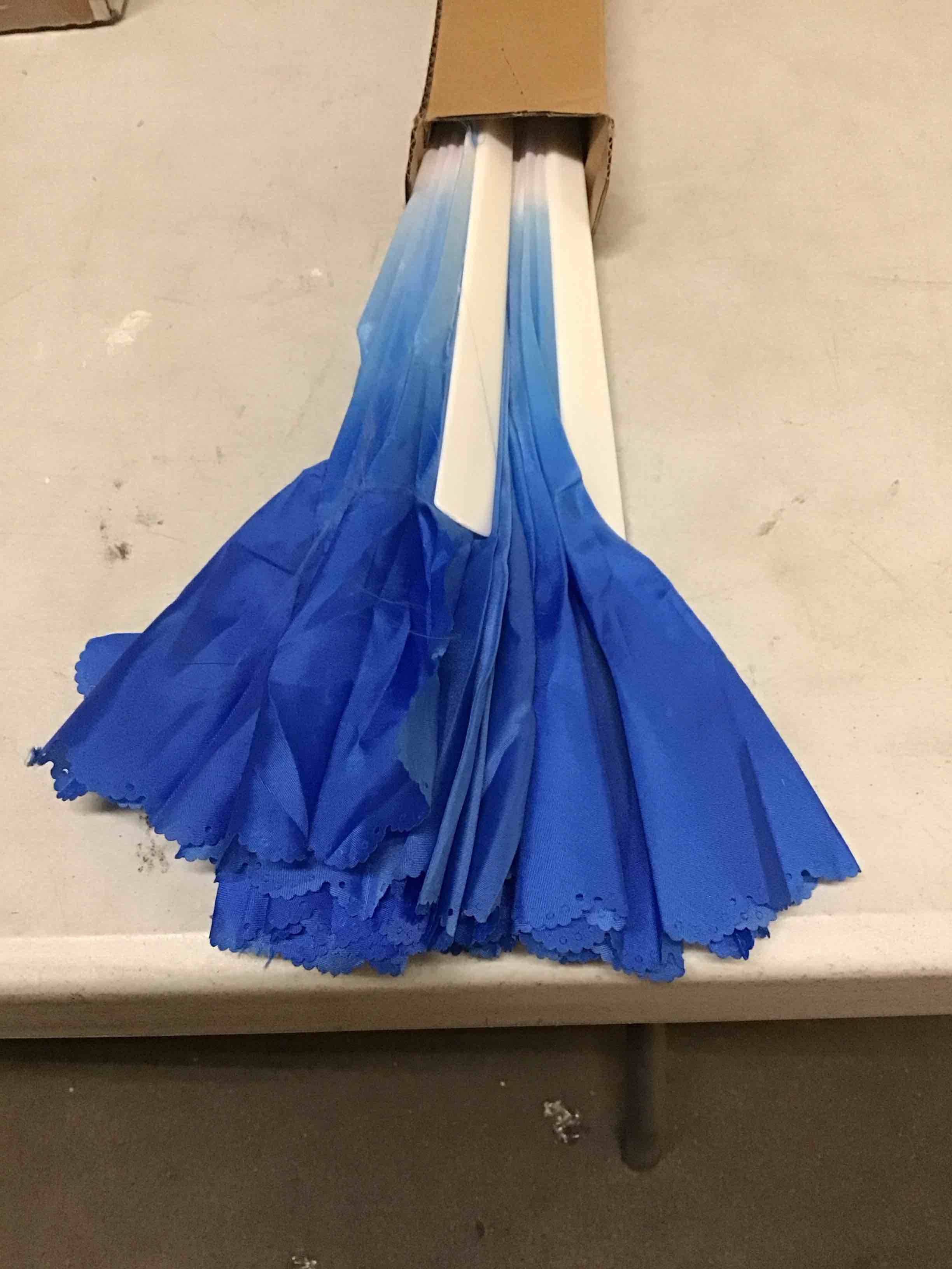 Condition photo showing Good Condition for 1 pair Plastic Dance Fans Handheld Fan Kung Fu Tai Chi Hand Fan for men/women, Festival, Dance, Gift, Performance, Decorations (Blue)