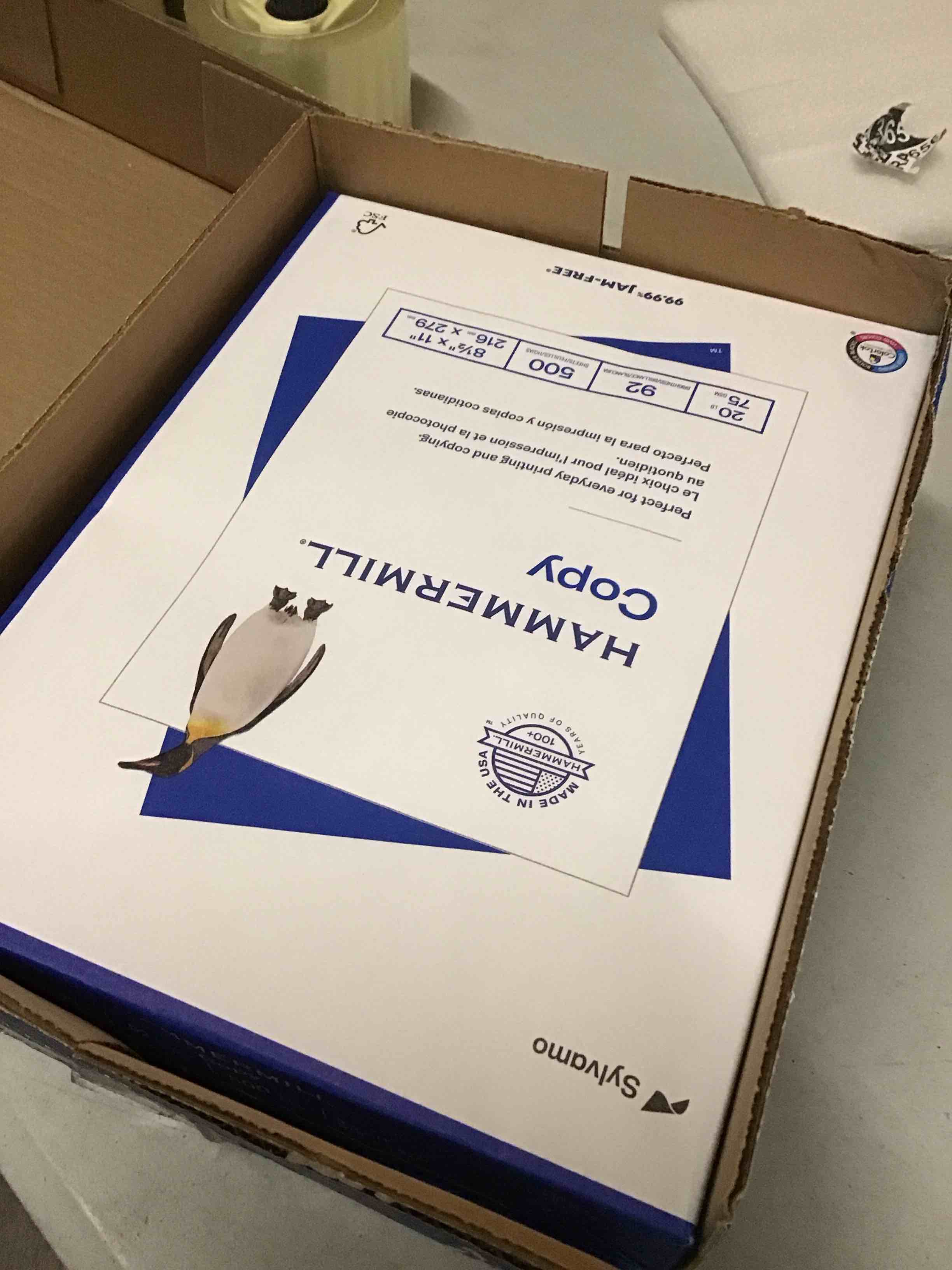 Condition photo showing Good Condition for ( incomplete 2 ream only  ) Hammermill Printer Paper, 20 Lb Copy Paper, 8.5 x 11 - 2 Ream (1,500 Sheets) - 92 Bright, Made in the USA, 500 Count 3 Ream |8.5x11 |1500 Sheets Letter (8.5 x 11)