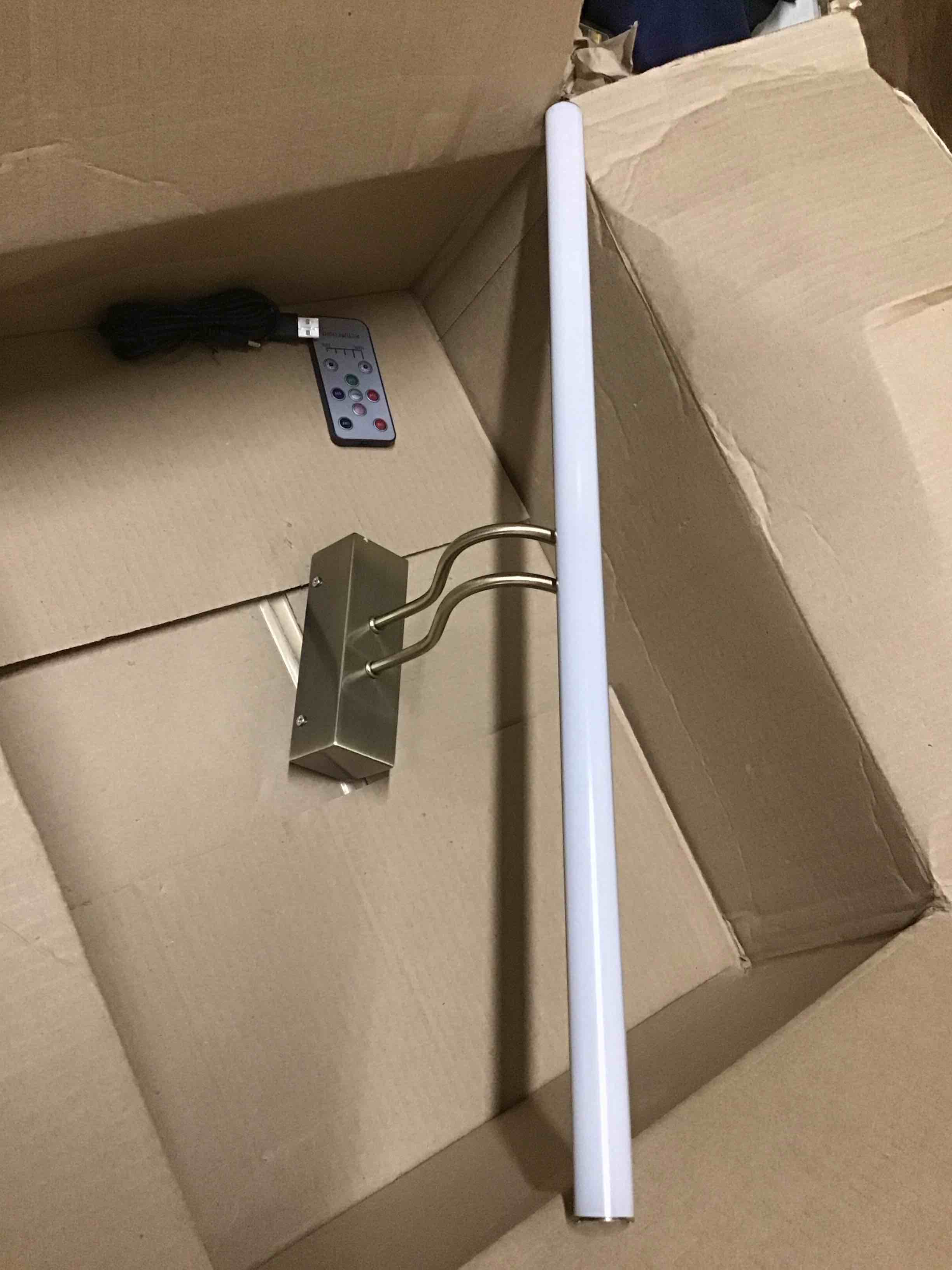 Condition photo showing As Is for Picture Light,Picture Lights for Wall Cordless, Picture Lights with Timer and Dimmable,Battery Wall Lights for Display Gallery Painting Art Frame Portrait-AB