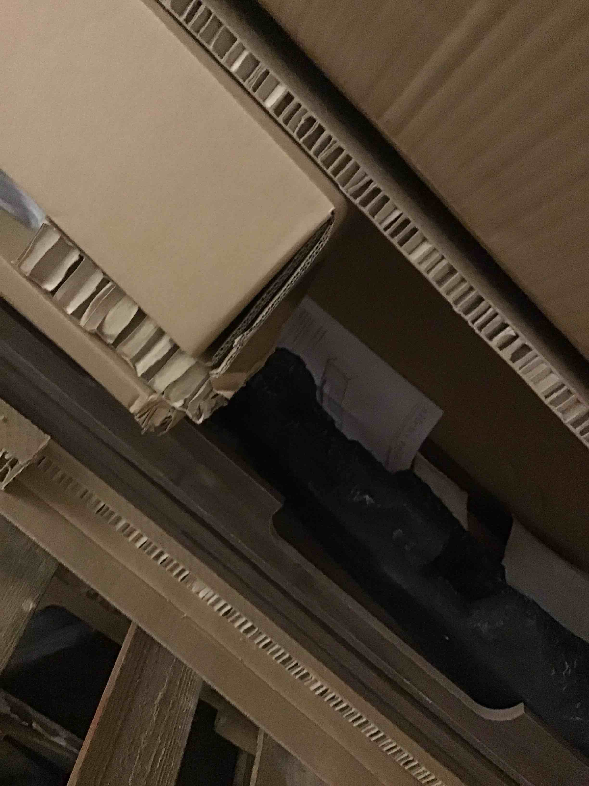 Condition photo showing As Is for ( with broken heater ) allen + roth 72-in W Brown Walnut TV Stand