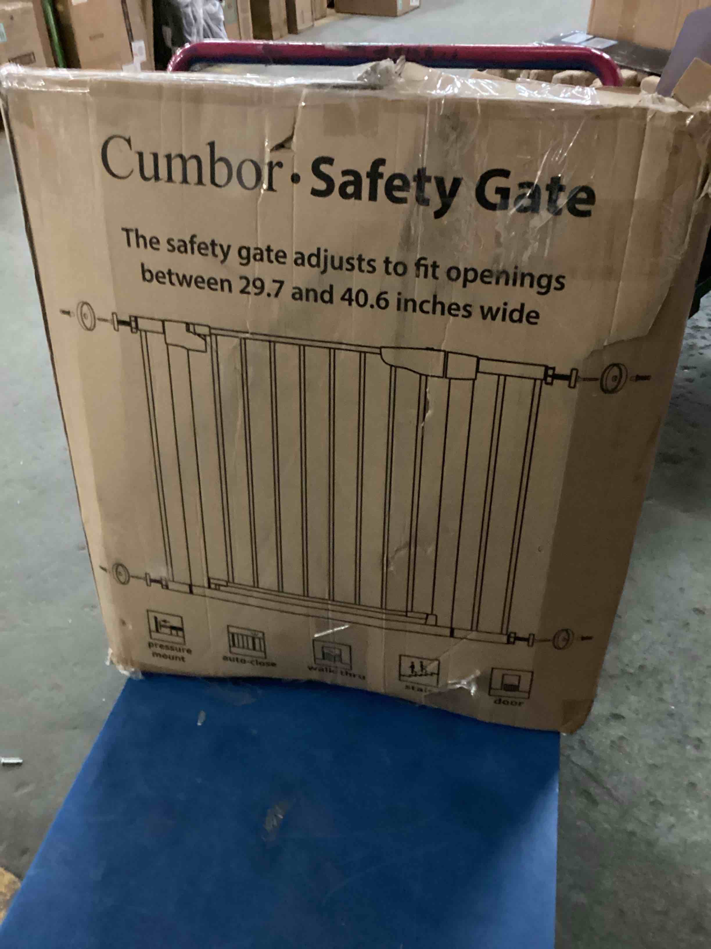 Condition photo showing As Is for Cumbor safety gate 29.7”-40.6”