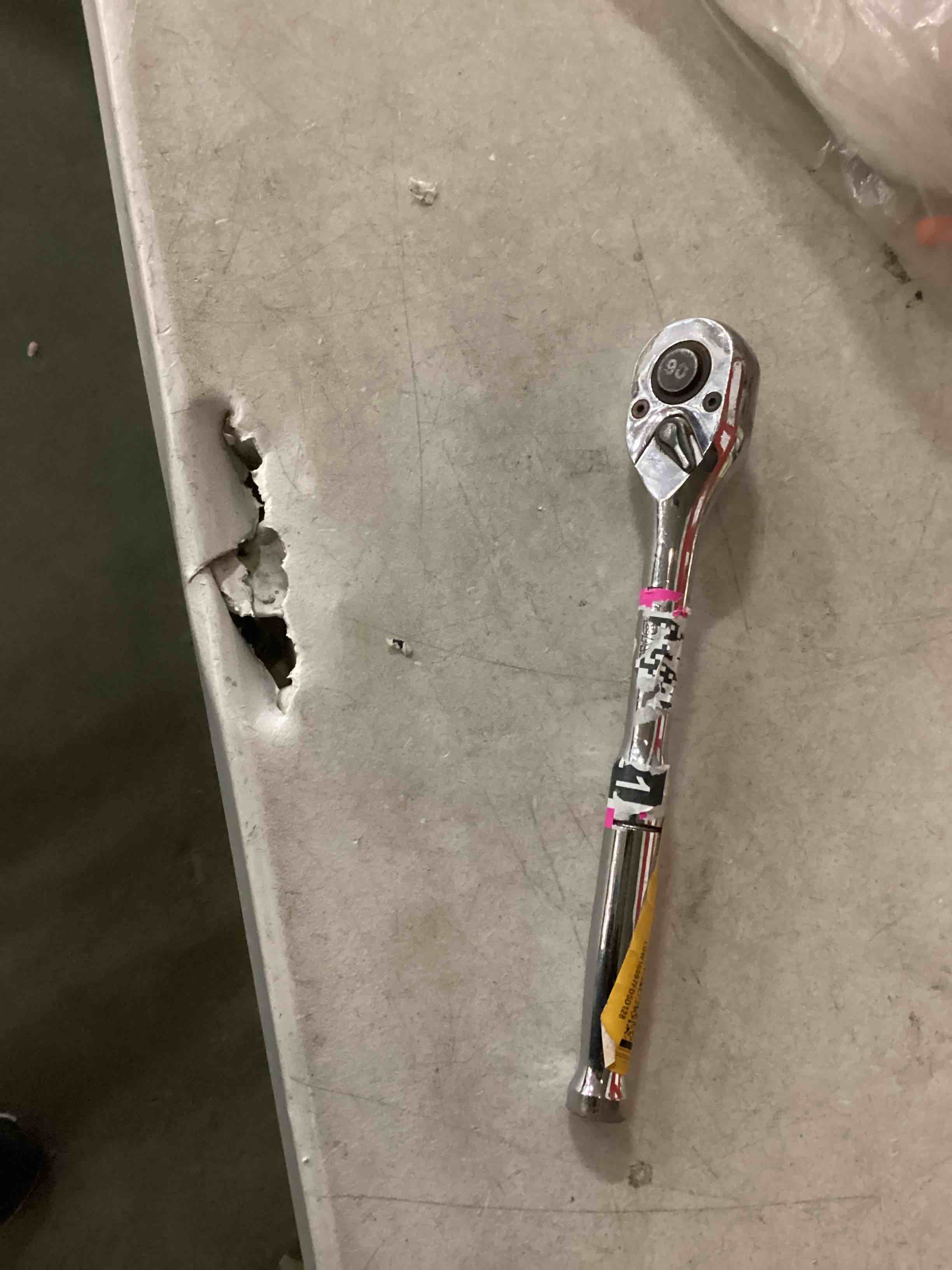 Condition photo showing As Is for KOBALT 1/2 in. Drive Quick Release Ratchet 337309 Teardrop - NEW - 90 Tooth