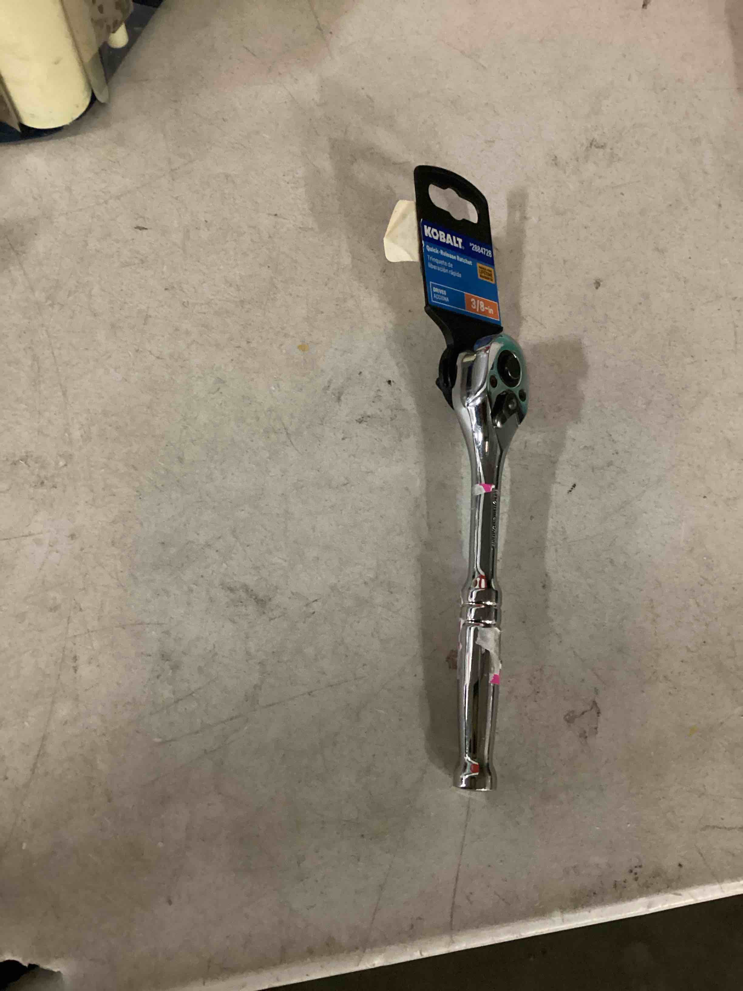 Condition photo showing As Is for Kobalt 90-Tooth 1/2-in Drive Chrome Handle Ratchet