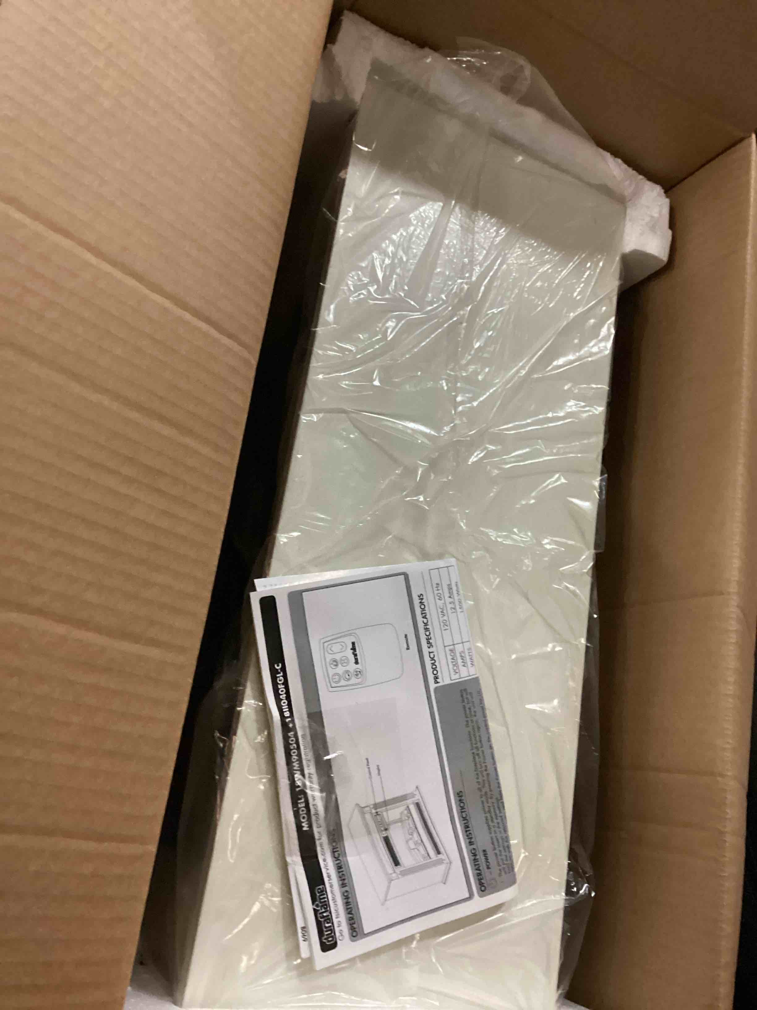 Condition photo showing New/Like New for Duraflame Infrared Quartz Electric Fireplace ( color white)