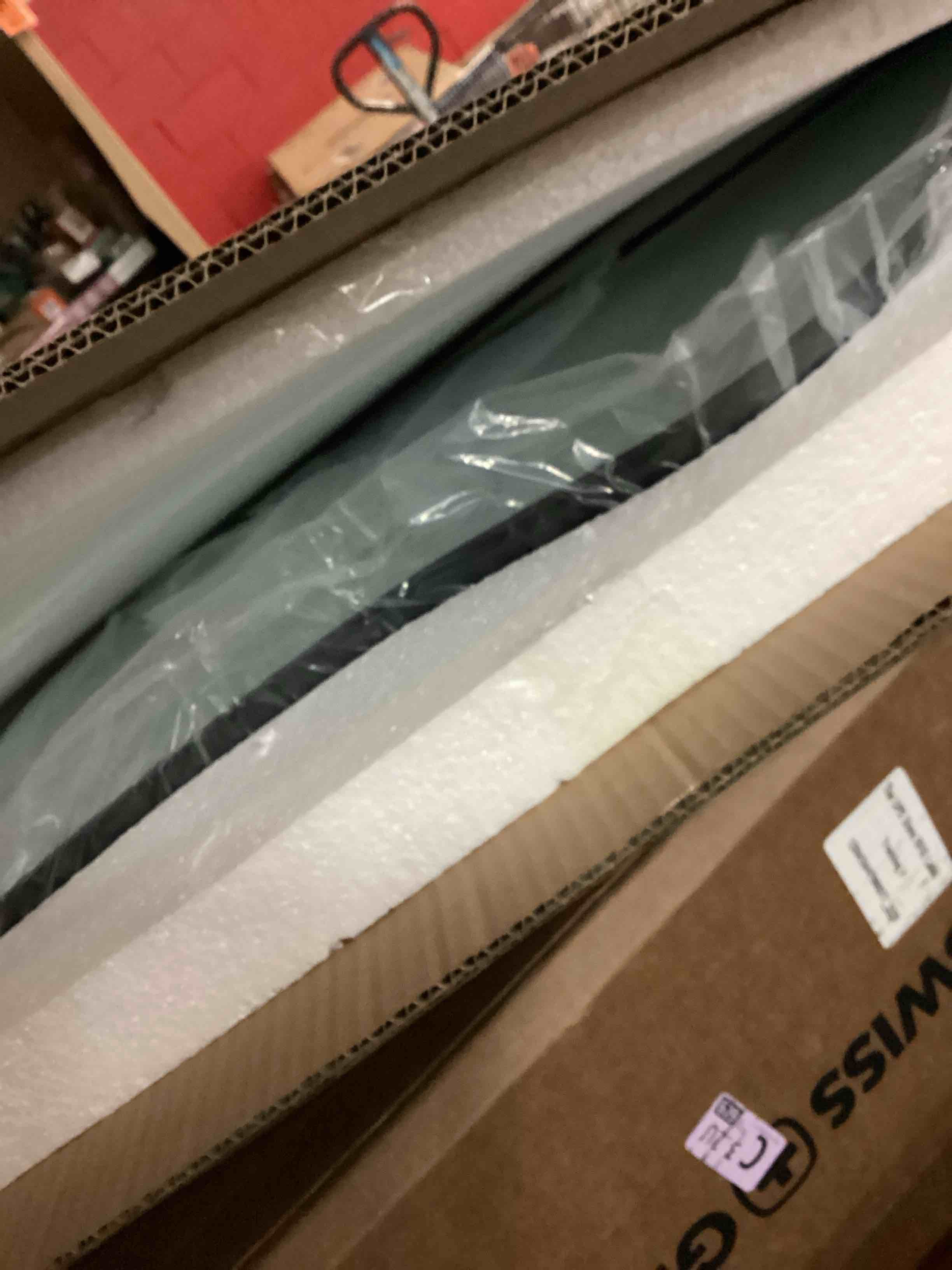 Condition photo showing Good Condition for Irregular Wall Mirror, 20"x36" Black Abstract Asymmetrical Mirrors for Wall, Decorative Cloud Wavy Mirror for Bathroom, Bedroom, Cloakroom, Entryway, Shatter-Proof Aluminum Alloy Frame 20"L x 36"W A-black