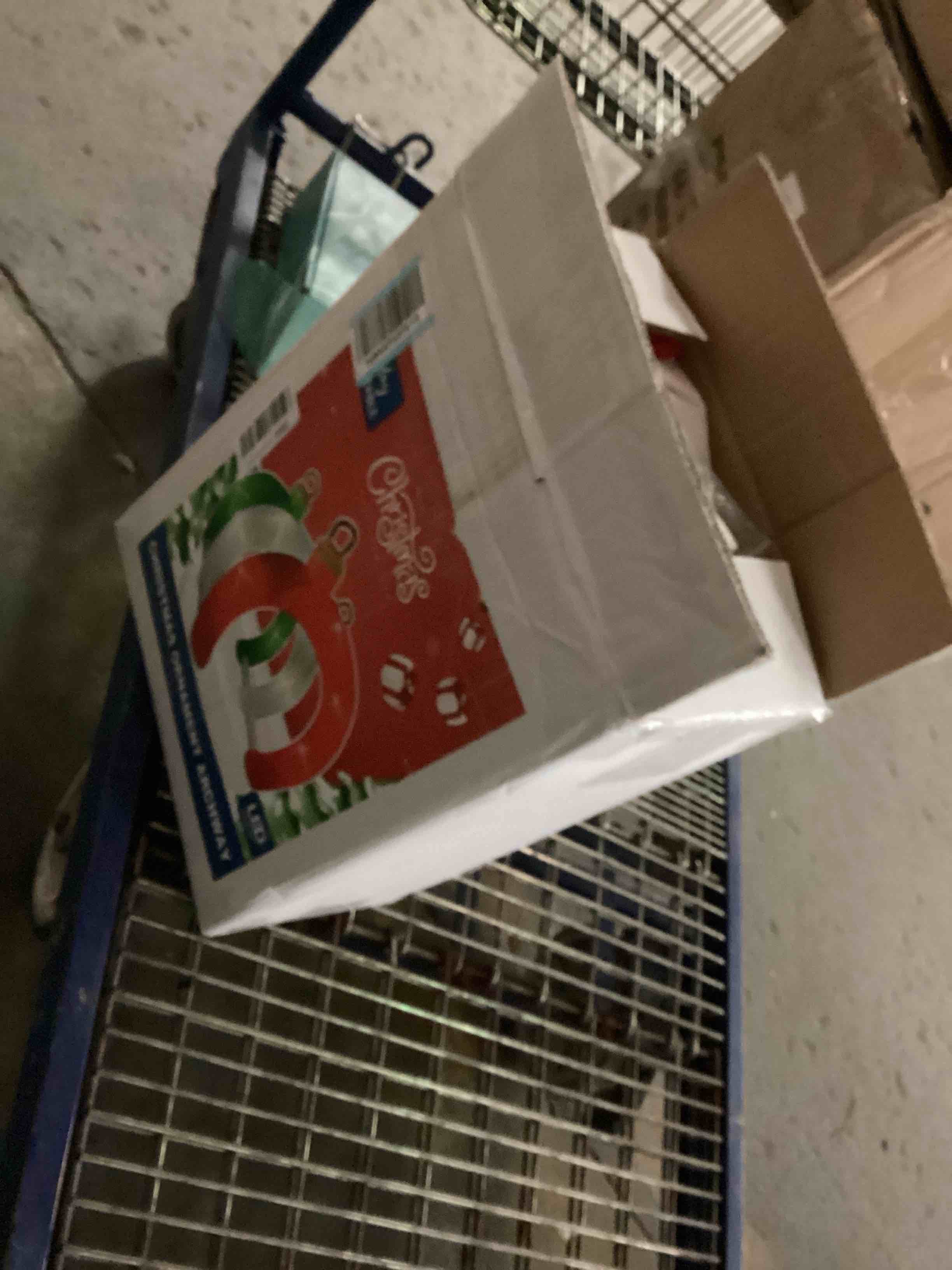 Condition photo showing As Is for 10ft ornament arch Christmas lawn party 