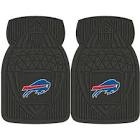 fanmats buffalo bills 2-piece heavy duty vinyl car mat set, front row floor mats, all weather protection, universal fit, deep resevoir design