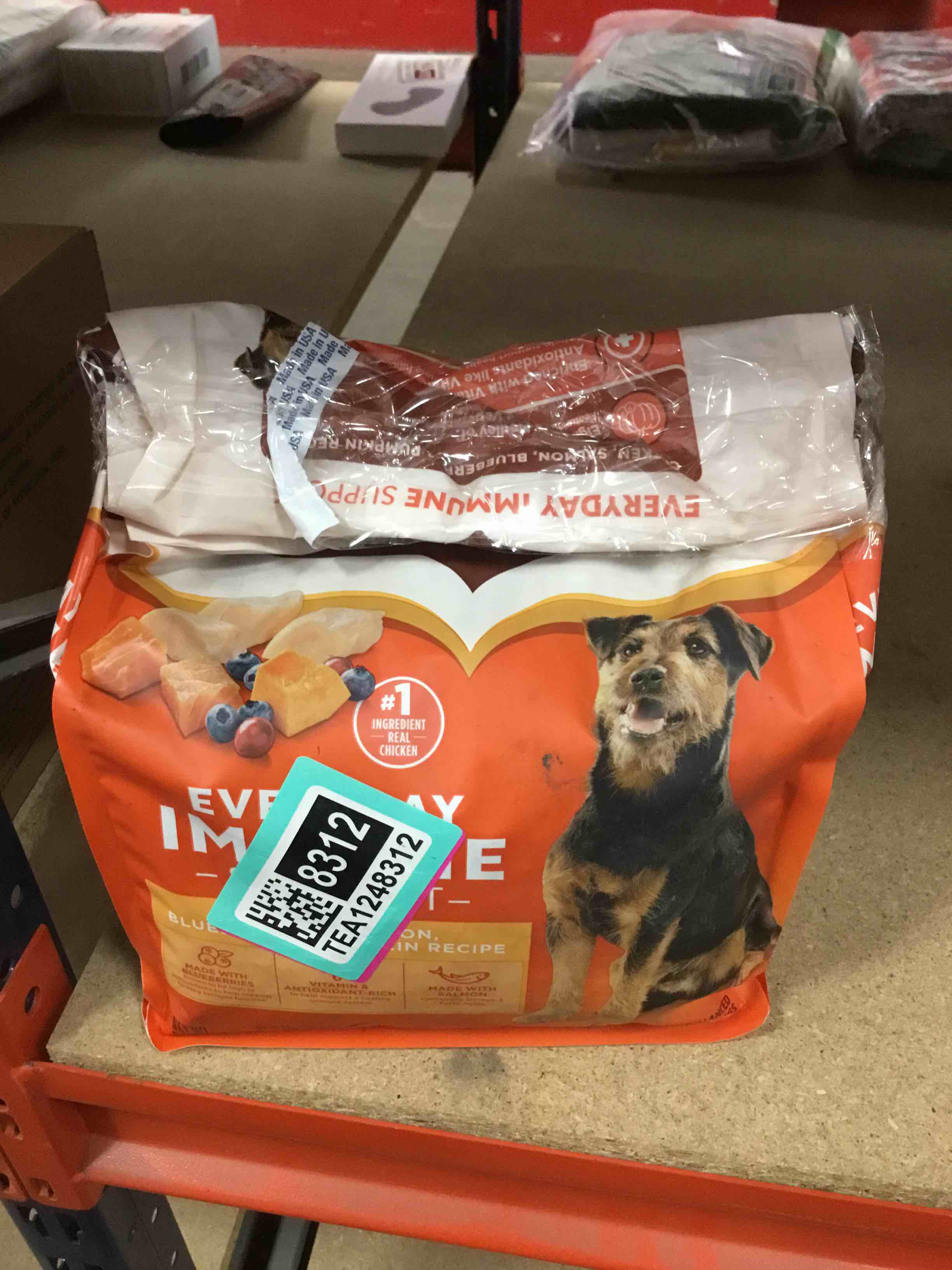 Condition photo showing As Is for (Best by JUN/13/2026)Nutrish Everyday Immune Support Dry Dog Food Chicken, Salmon, Blueberry & Pumpkin Recipe, 5.5 lb. Bag, 4 Count (Rachael Ray)