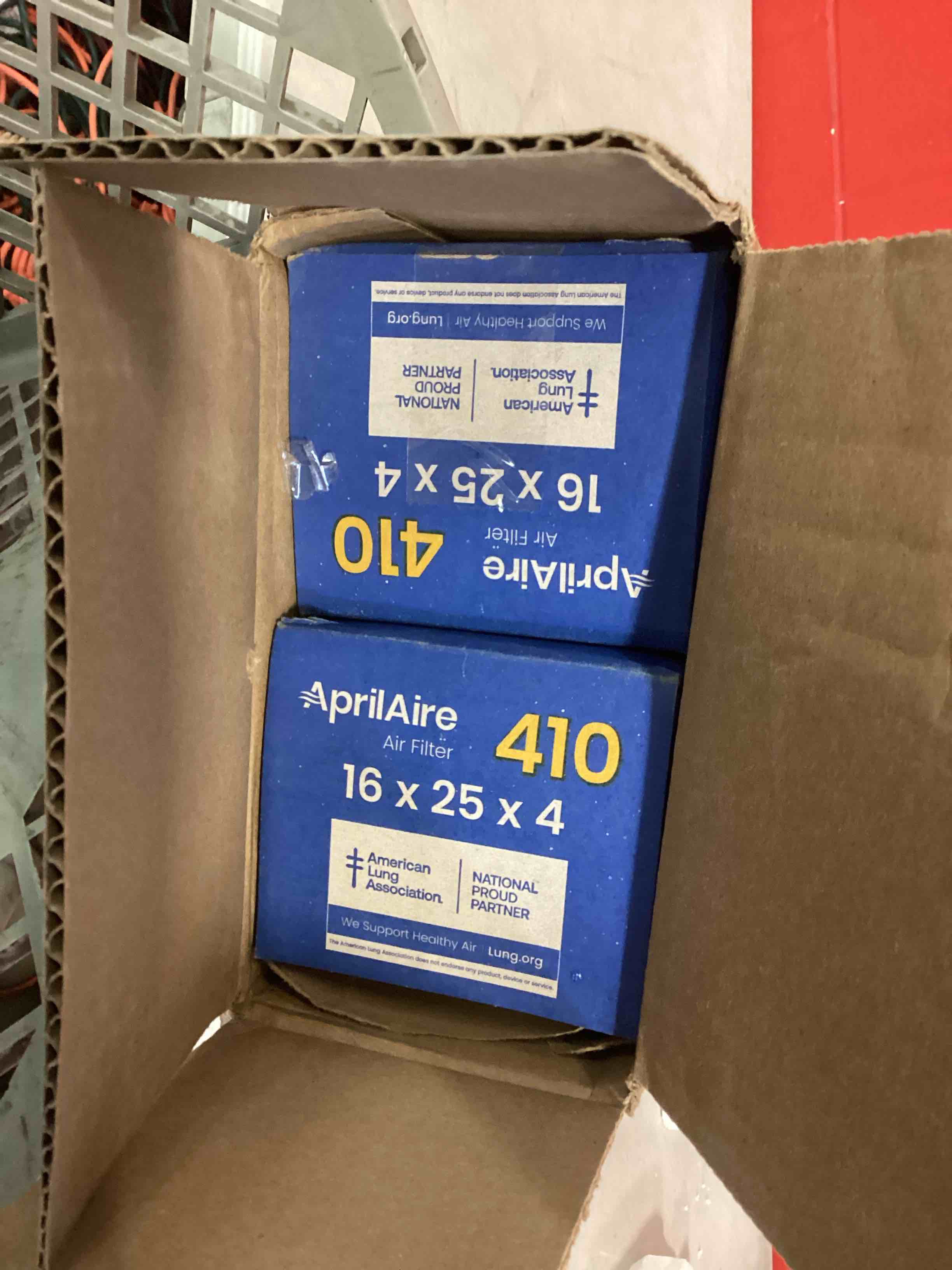 Condition photo showing Good Condition for AprilAire #410 16x25x4 (Pack of 2) AprilAire 410 Replacement Filter for AprilAire Whole House Air Purifiers - MERV 11, Clean Air & Dust, 16x25x4 Air Filter (Pack of 2)