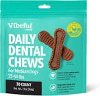 Vibeful Daily Dental Chews for medium dogs 30count, 27oz