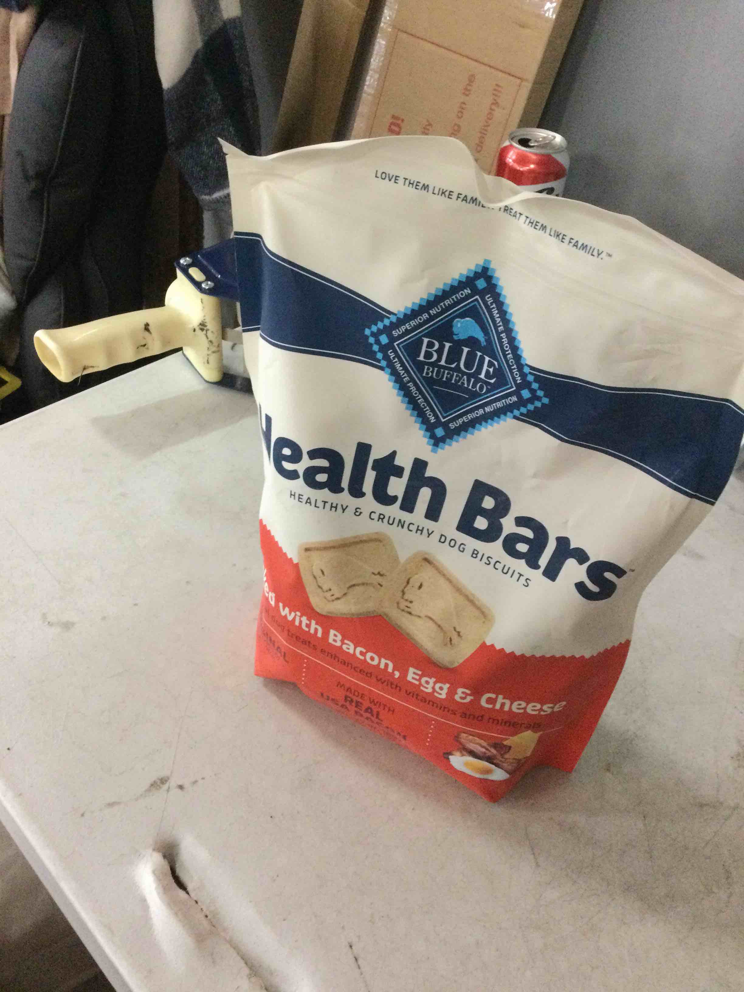 Condition photo showing New/Like New for (Best by FEB/22/2026)Blue Buffalo Health Bars Mini Crunchy Dog Biscuits, Oven-Baked with Natural Ingredients, Bacon, Egg & Cheese, 32-oz Bag