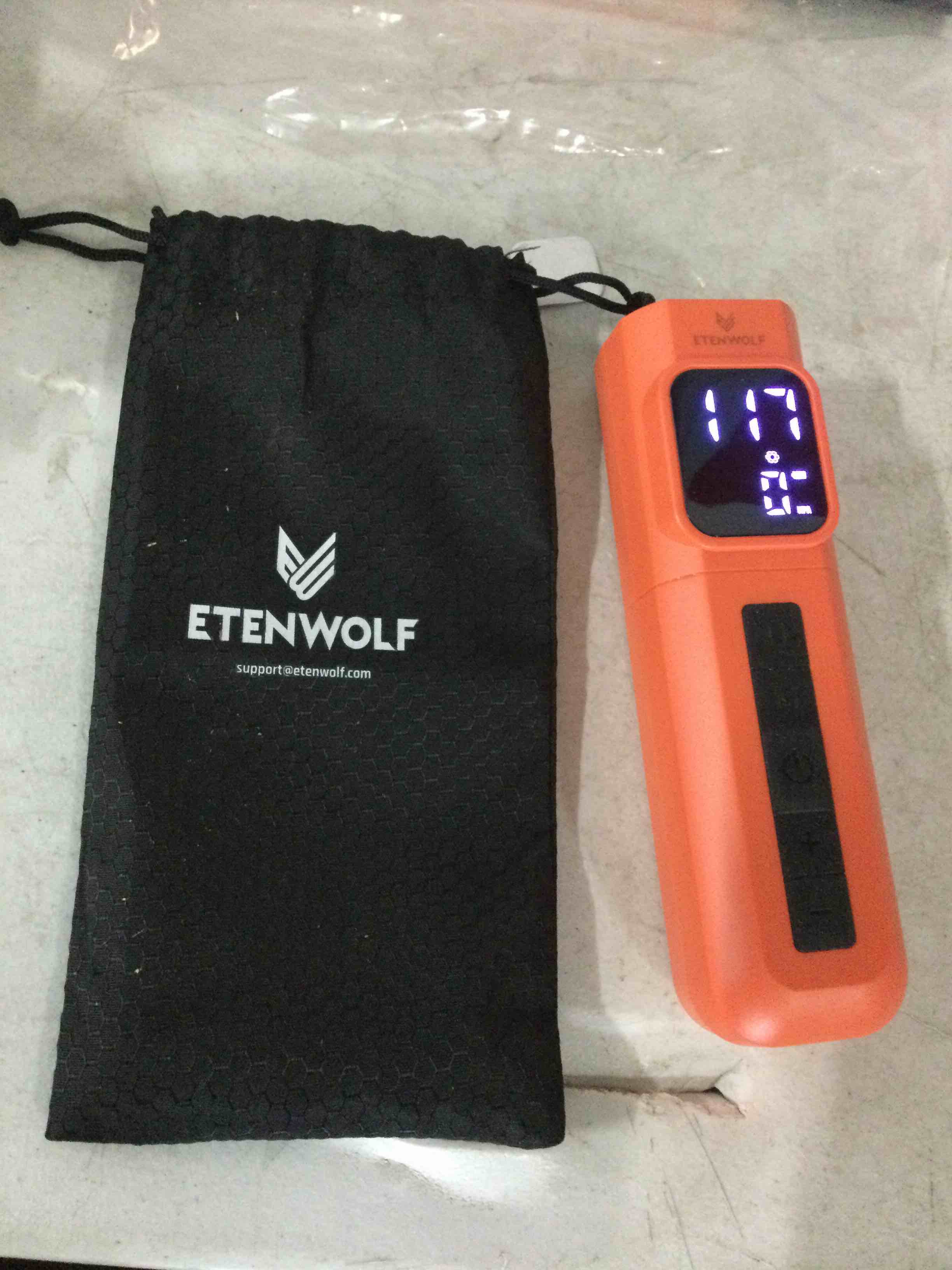 Condition photo showing As Is for P200 Electric Ball Pump 2000mAh Sports Air Pump with Digital Vivid Orange