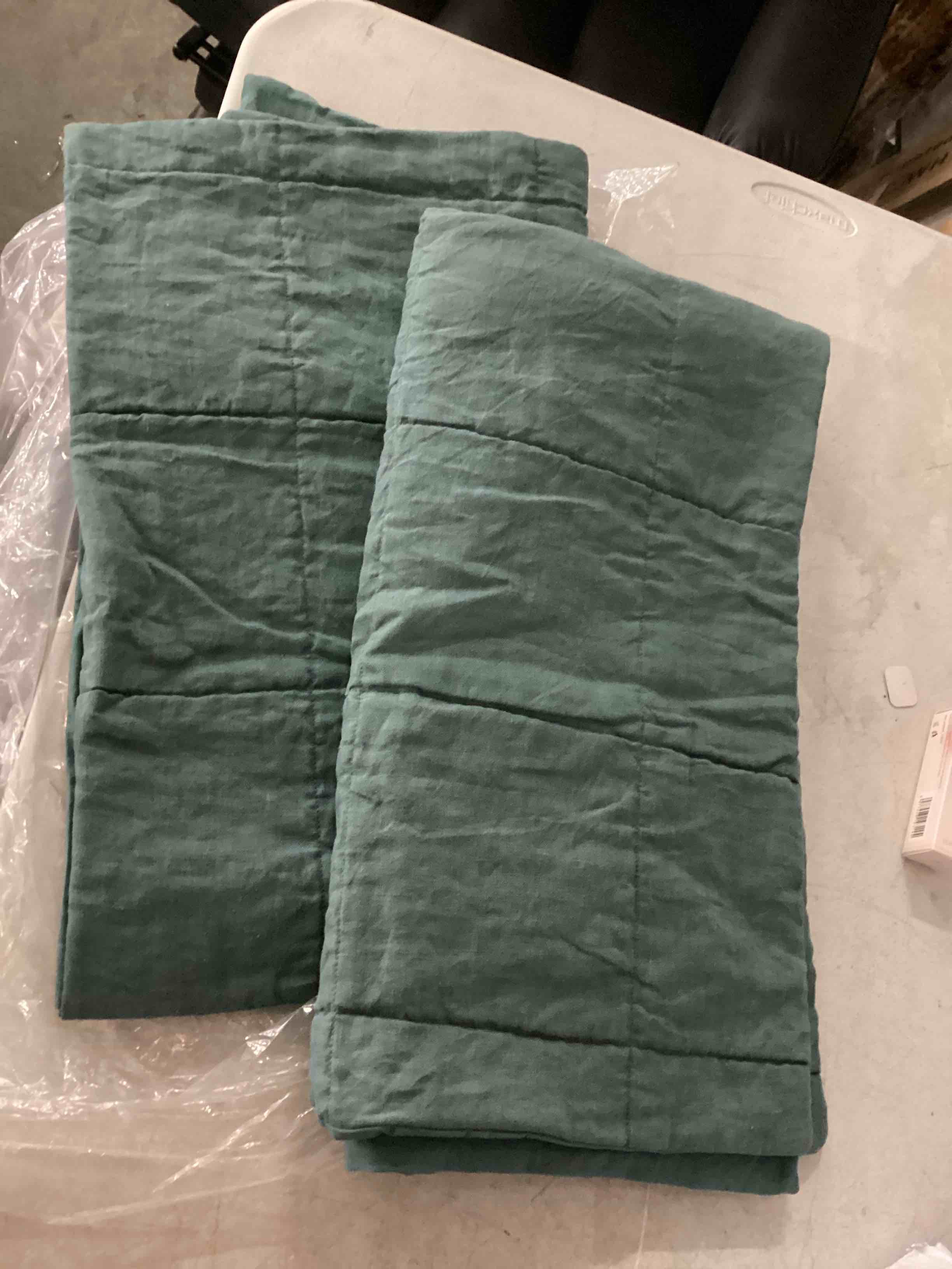Condition photo showing Good Condition for Lightweight European Linen Box Quilted Sham Set