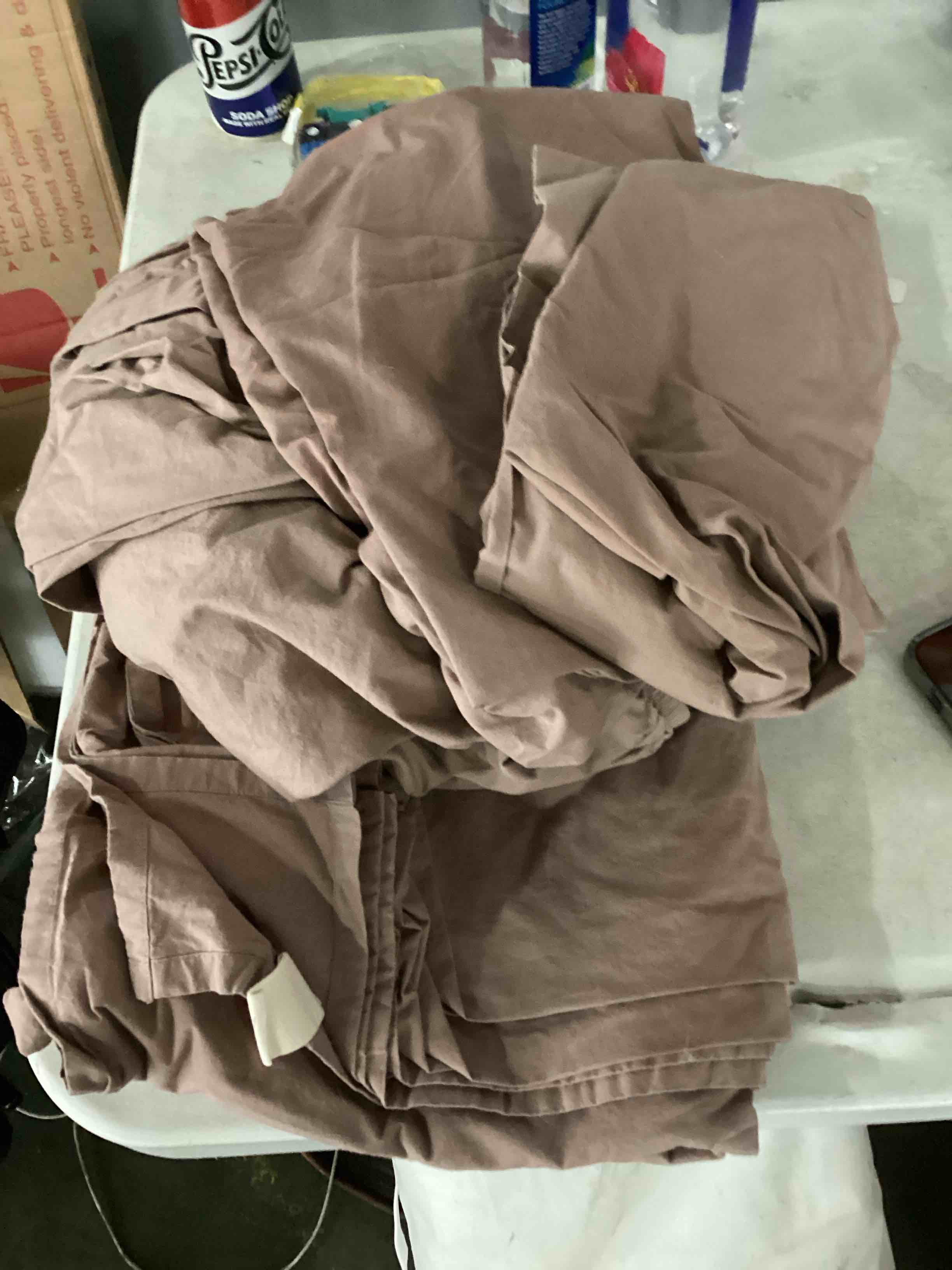 Condition photo showing As Is for European Linen Sheet Set