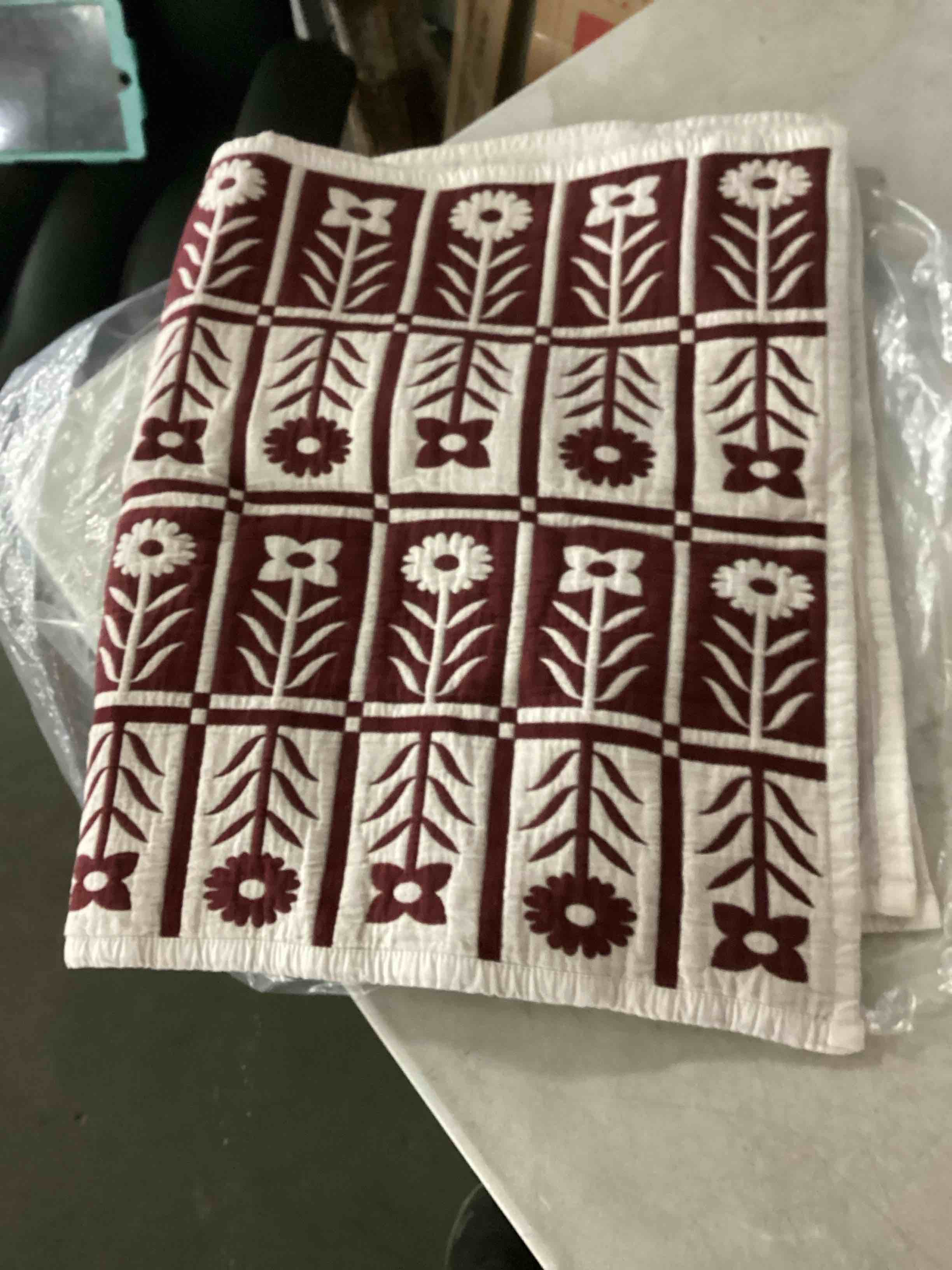 Condition photo showing Good Condition for Organic Cotton Jacquard Floral Sham Set