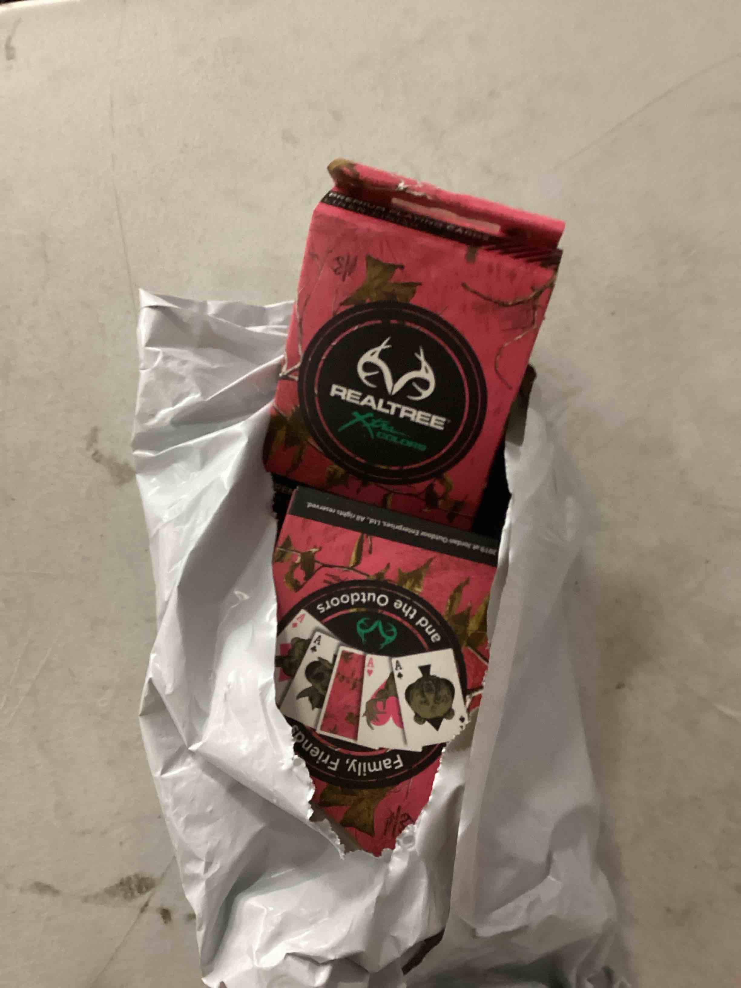 Condition photo showing Brand New for 3 packs Realtree Pink Paradise Camouflage Playing Cards