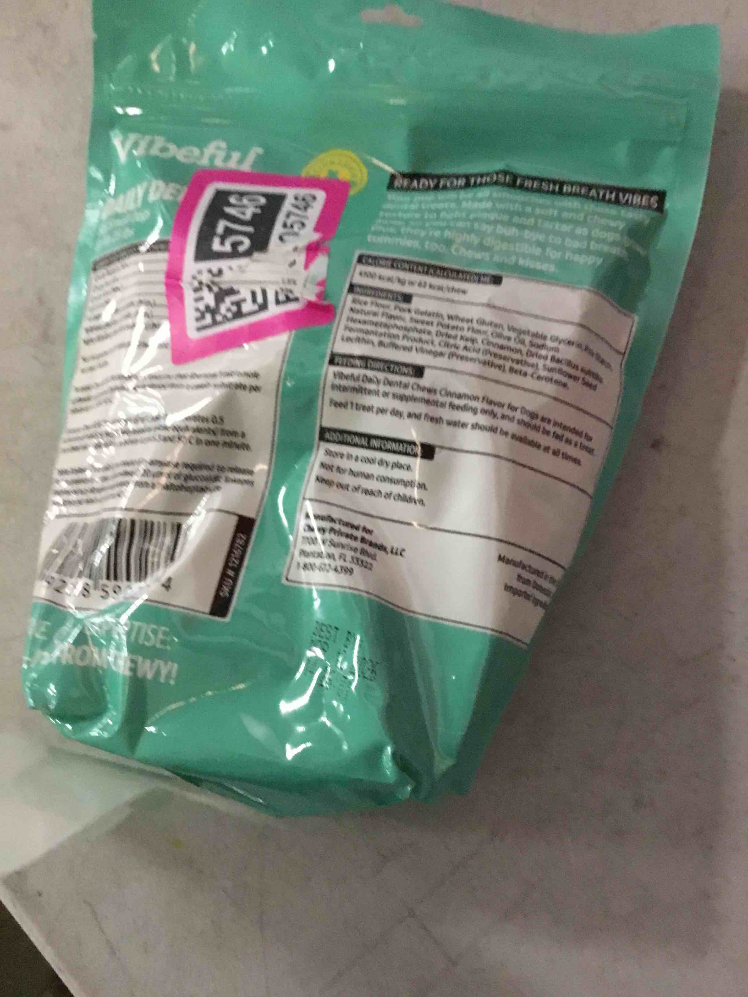 Condition photo showing Good Condition for Vibeful daily dental chews for small dogs up to 25lbs, 30 count 