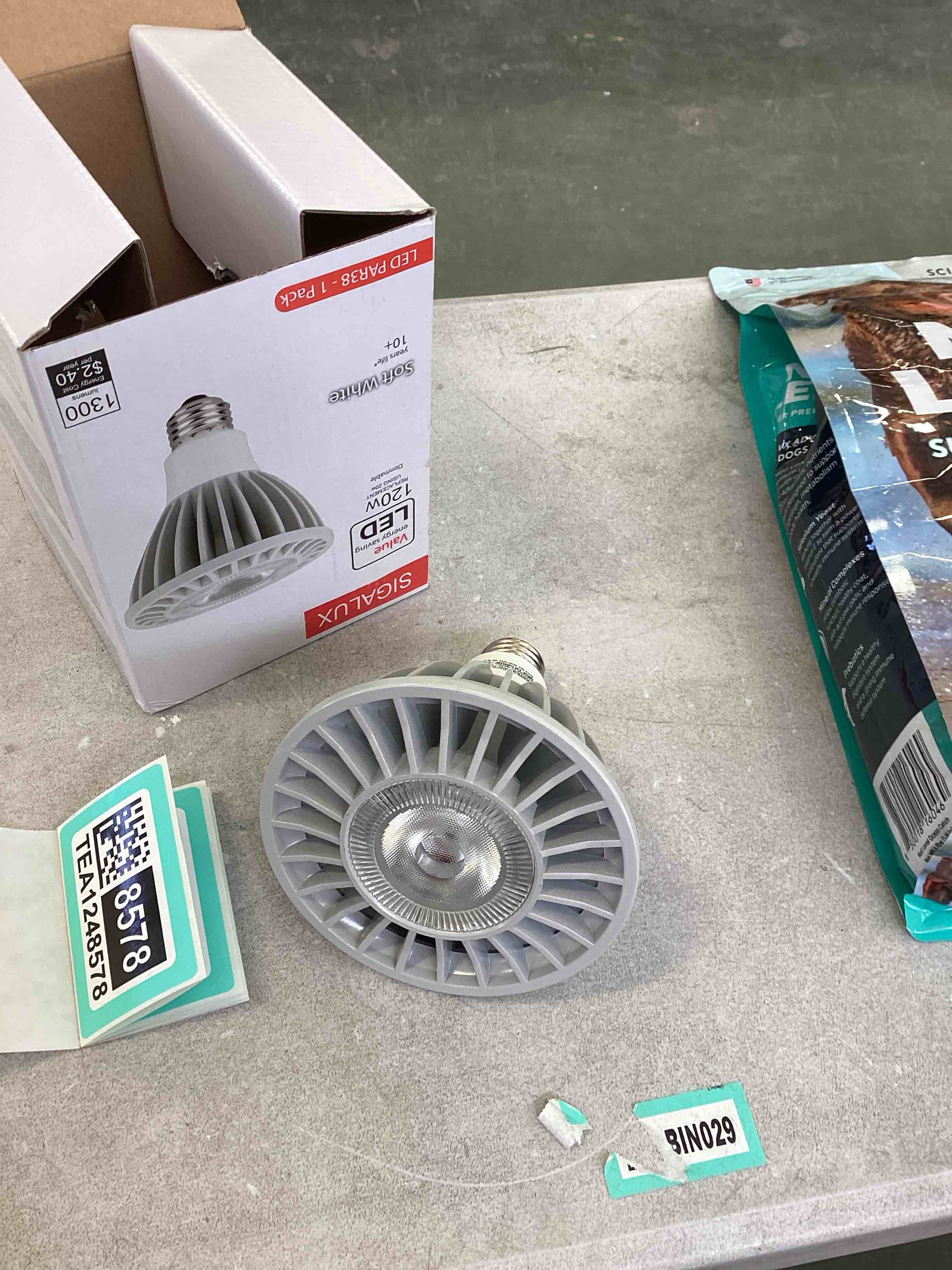 Condition photo showing Brand New for Sigalux Dimmable 20w (120w equivalent) LED PAR 38 Soft White Light Bulb